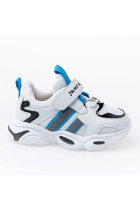 26056 Beyaz - Mavi - Siyah Uniseks Çocuk Günlük Rahat Yürüyüş Sneaker Spor Ayakkabı JA026056121GT