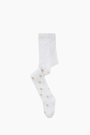 Simli Yıldız Desenli Külotlu Çocuk Çorabı ONL-00672