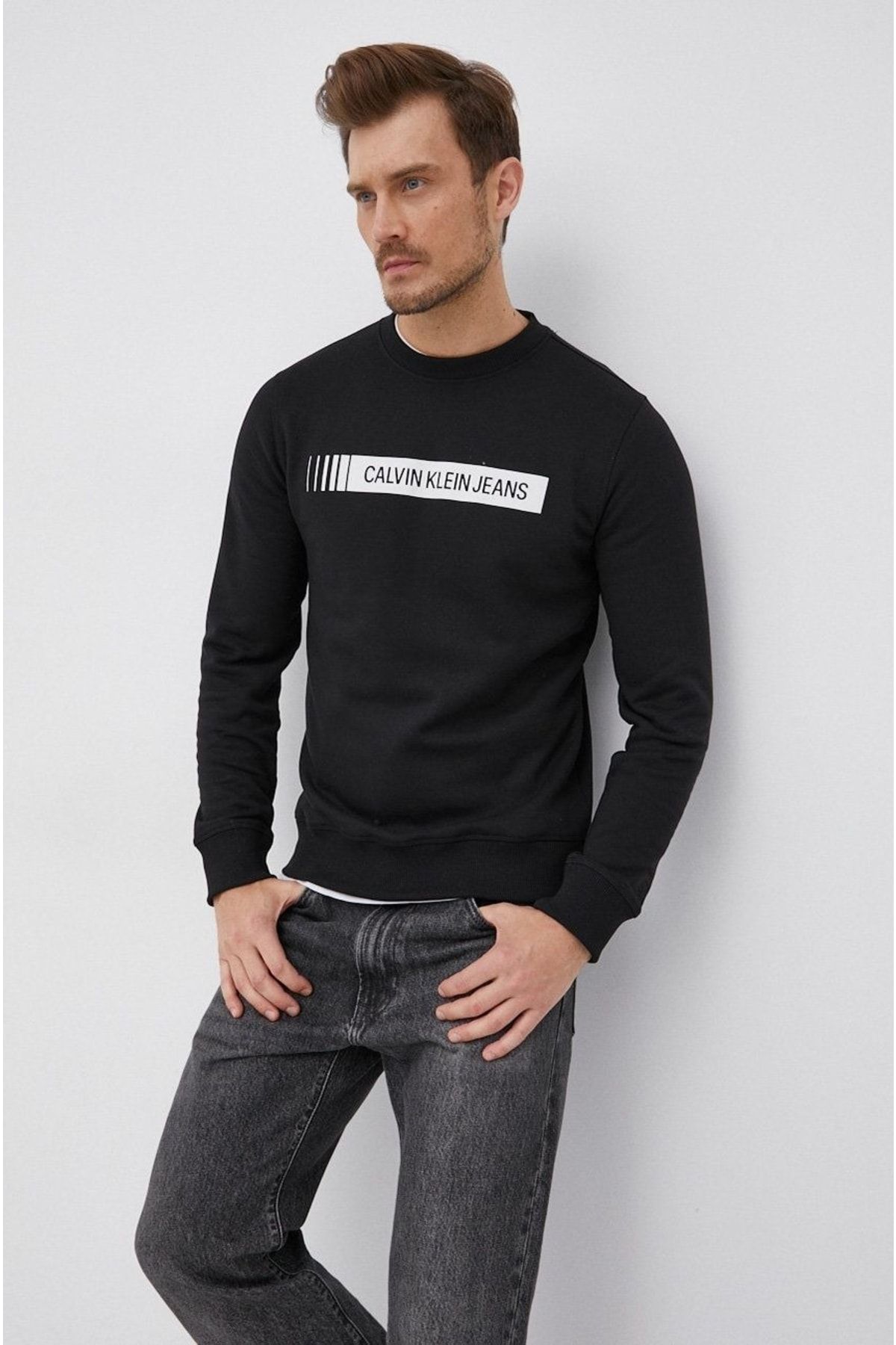 Calvin Klein Jeans Follow The Brand Institutional Logo Sweatshirt