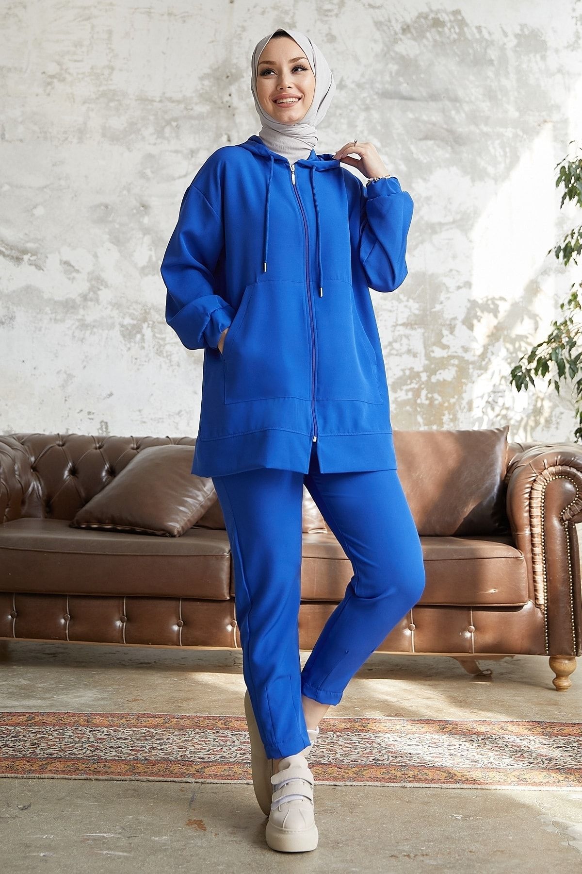InStyle-Costum din două piese Amor Basic - Saks Blue 5