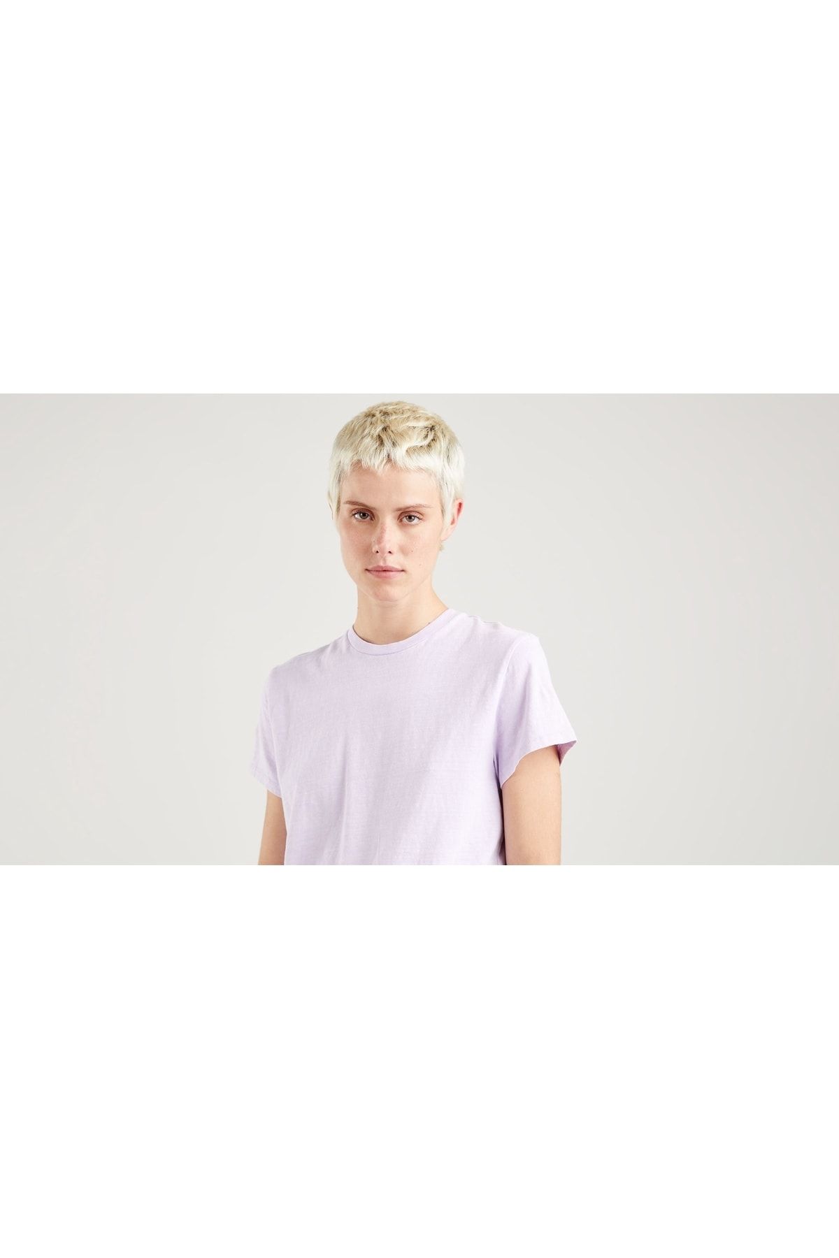 تی شرت آبی زنانه سه راهی کلاسیک فیت اورجینال Levi's