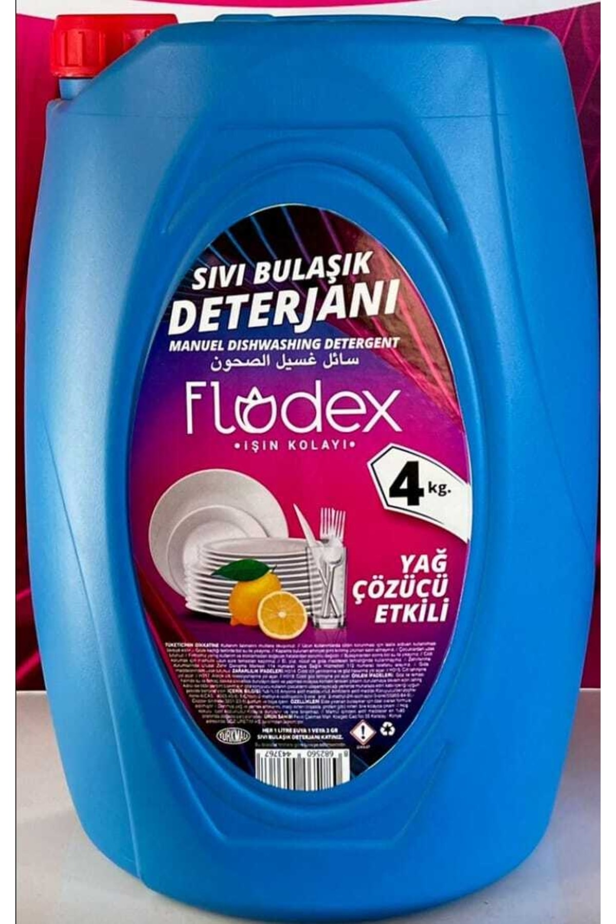 FLODEX Sıvı Bulaşık Deterjanı Limon 4 Kg