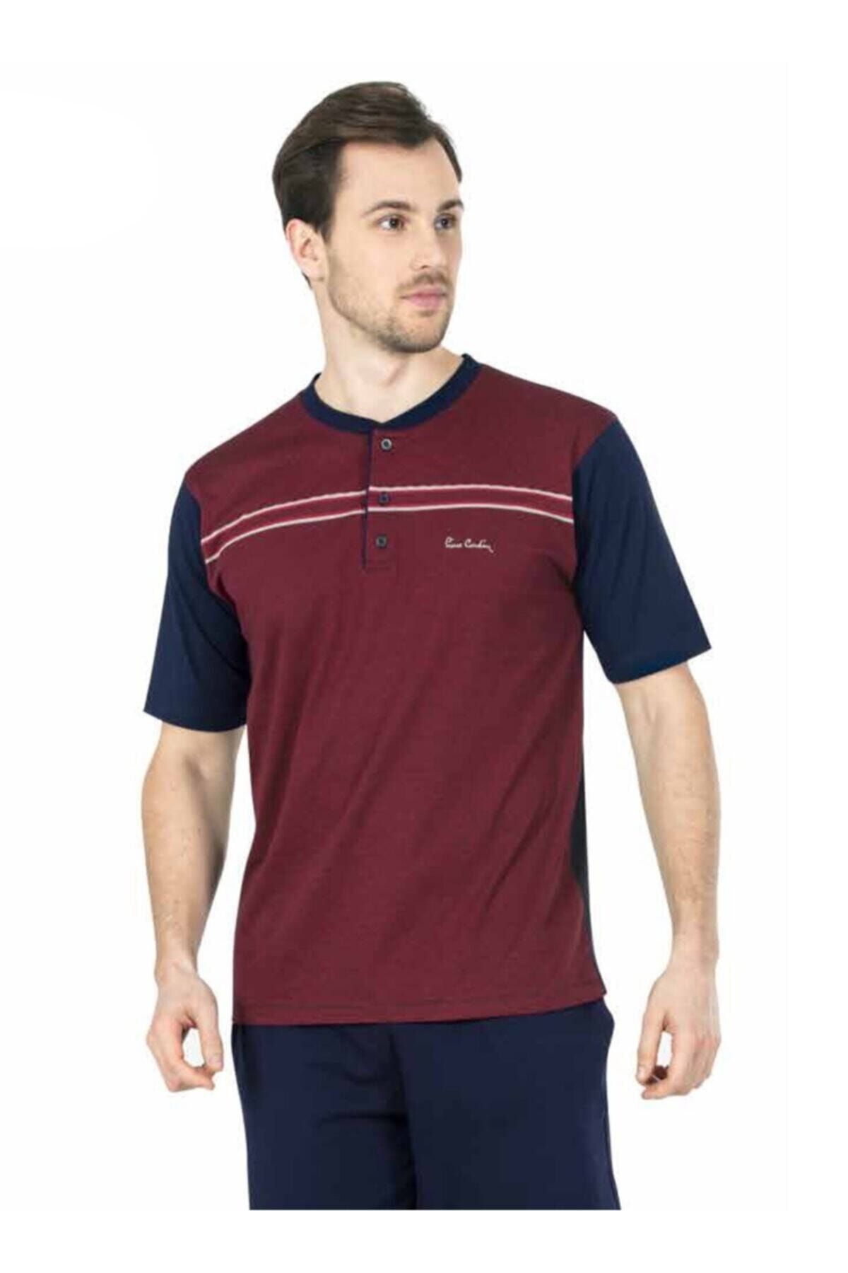Pierre Cardin ست لباس خواب سه دکمه تابستانی مردانه کلارت قرمز 5447