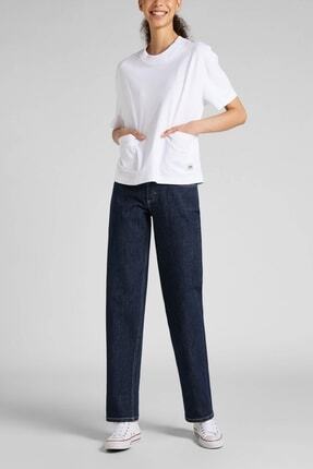 Lee Jane Cuffed Straight Fit Yüksek Bel Jean Kot Pantolon