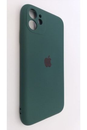 Apple Iphone 11 Uyumlu Haki Yeşil Kamera Korumalı Içi Kadife Silikon Logolu Lansman Kılıf LANUV11