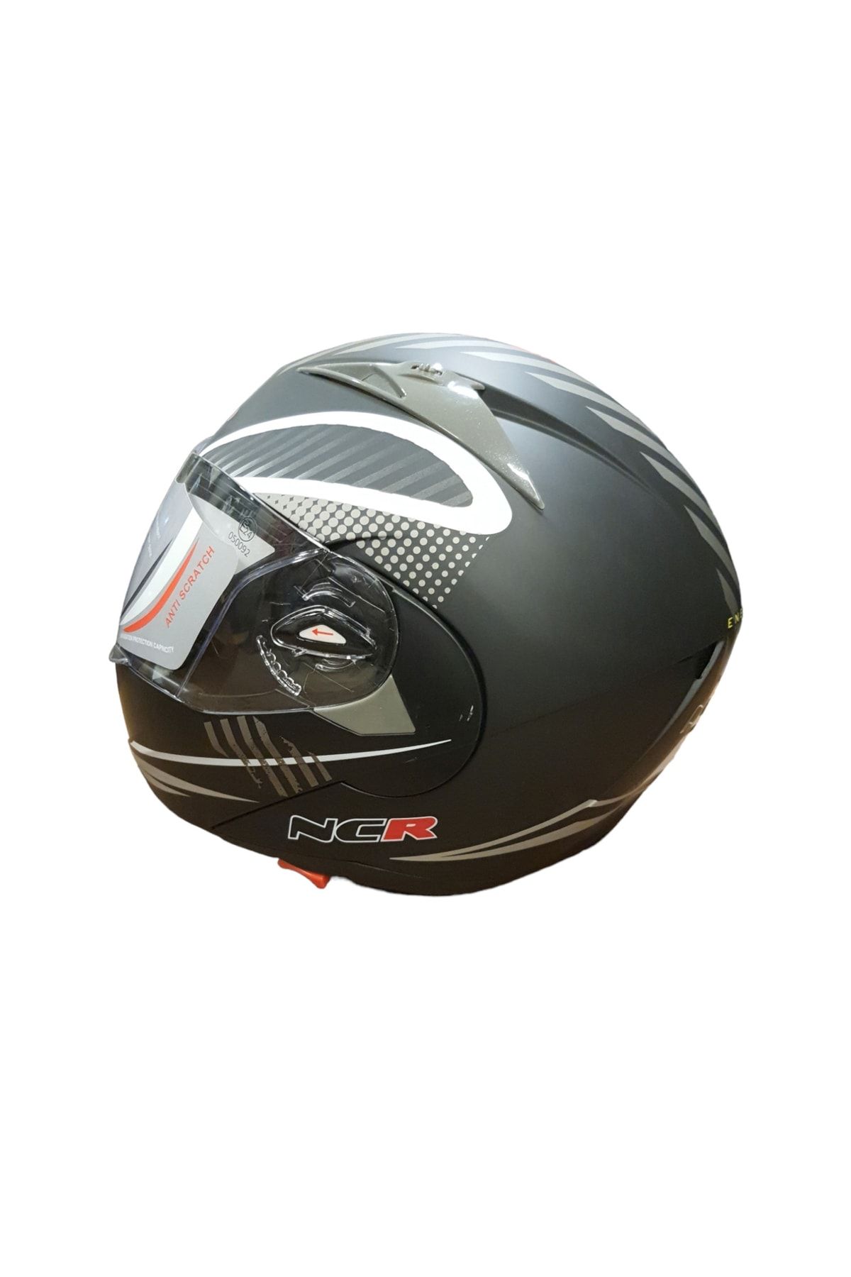 NCR Kask Çene Açılır Gözlüklü Siyah-gri NY6678