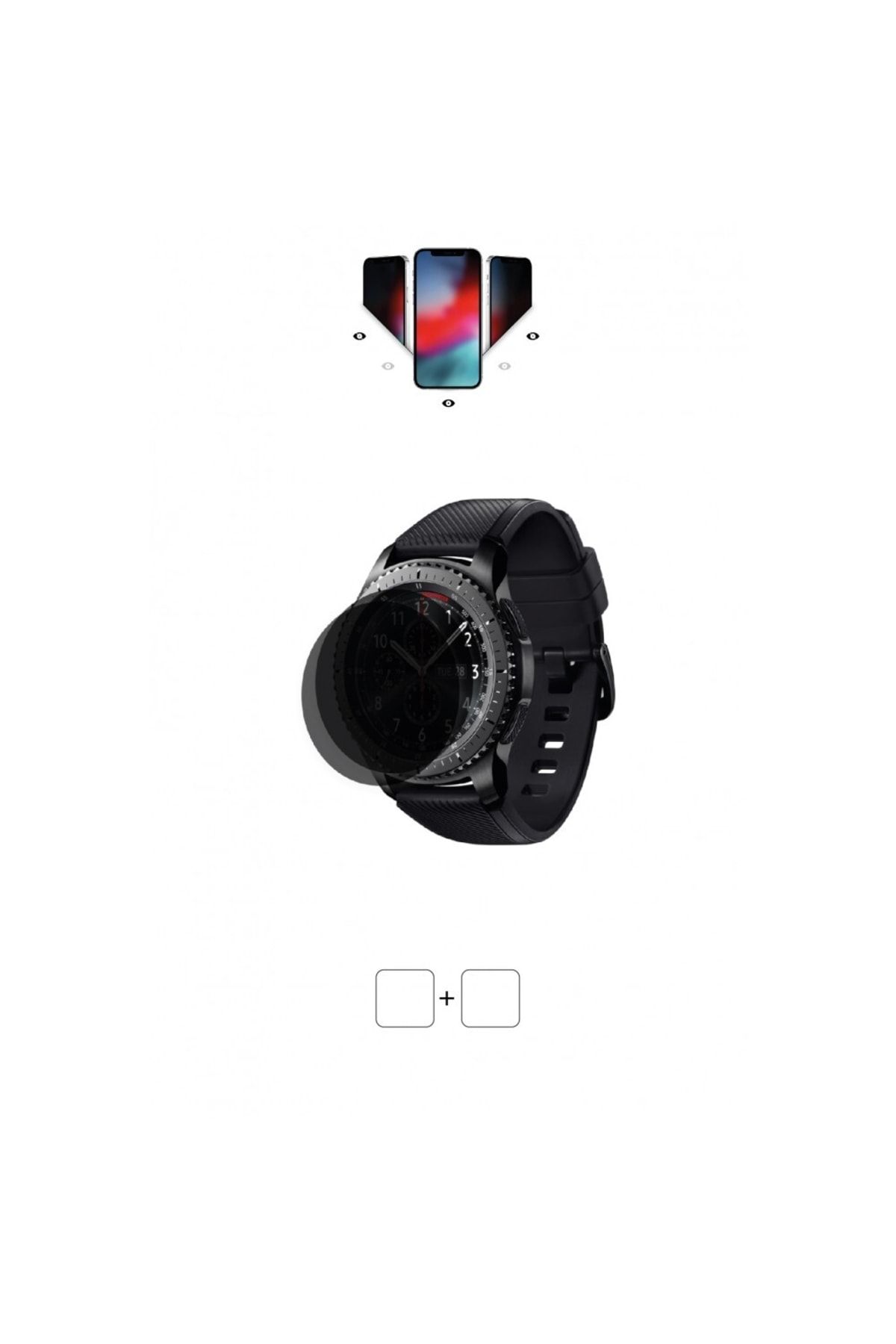 Wrapsol Samsung Gear S3 Frontier Smart Watch Matte Ghost Screen