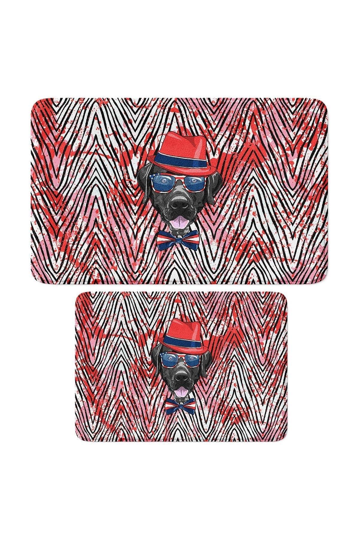 Cute Printed 2-Piece Bath Mat Set - Non-Slip Base, Machine Washable, 50x80cm And 40x60cm