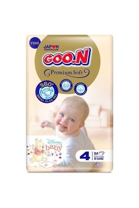 Goon Bebek Bezi Premium Jumbo 4 Beden 34 Adet 9 14 kg IB30613