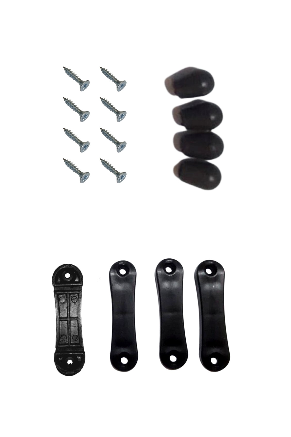 4 Pieces of Plastic Fastening Apparatus and Screw Set
