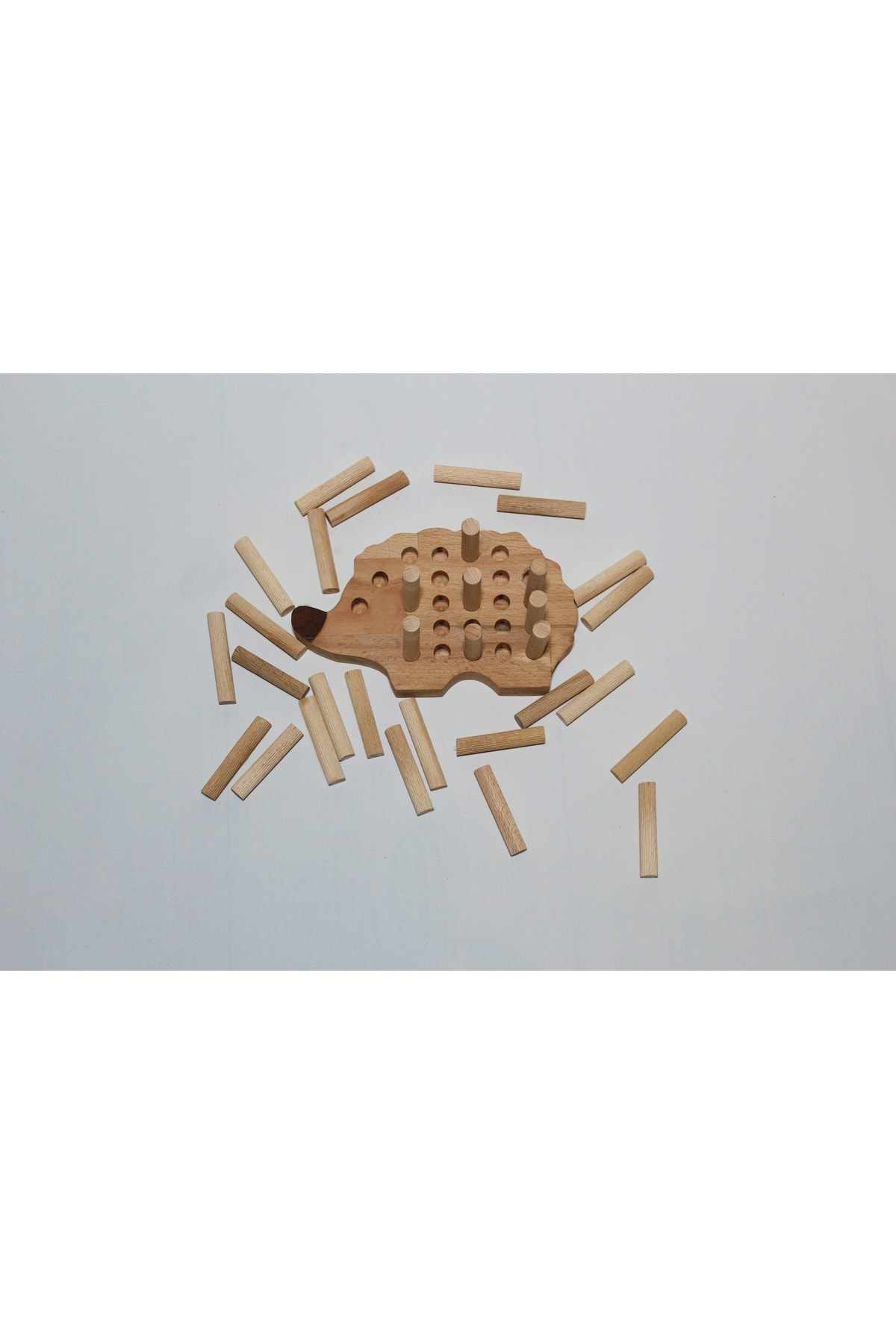 wudie Toys Tak Çıkar Ahsap Kirpi & Montessori & Masif Ahşap Oyunu fotoğrafı 2 (önizleme)