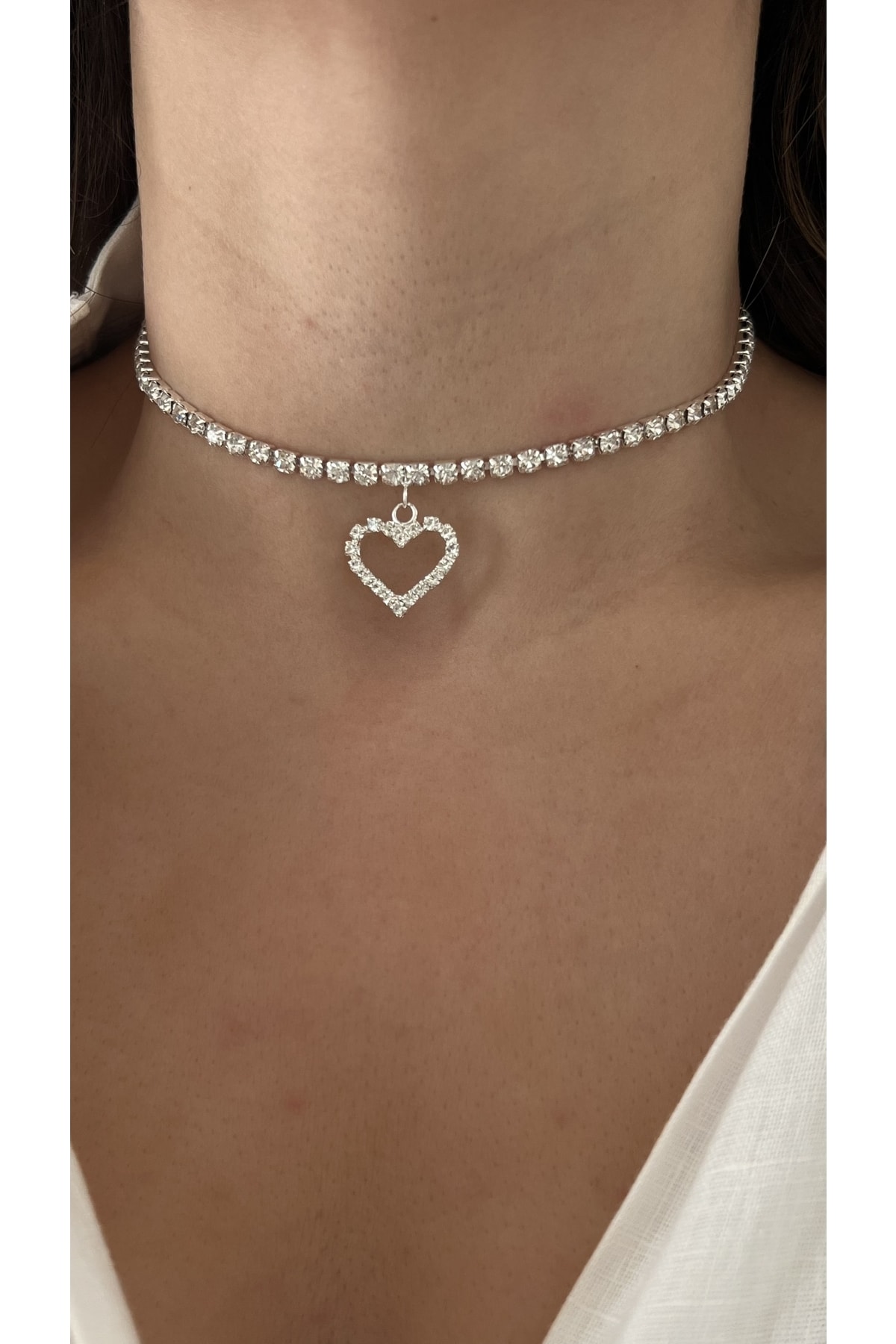 Su Damlası Açık Choker