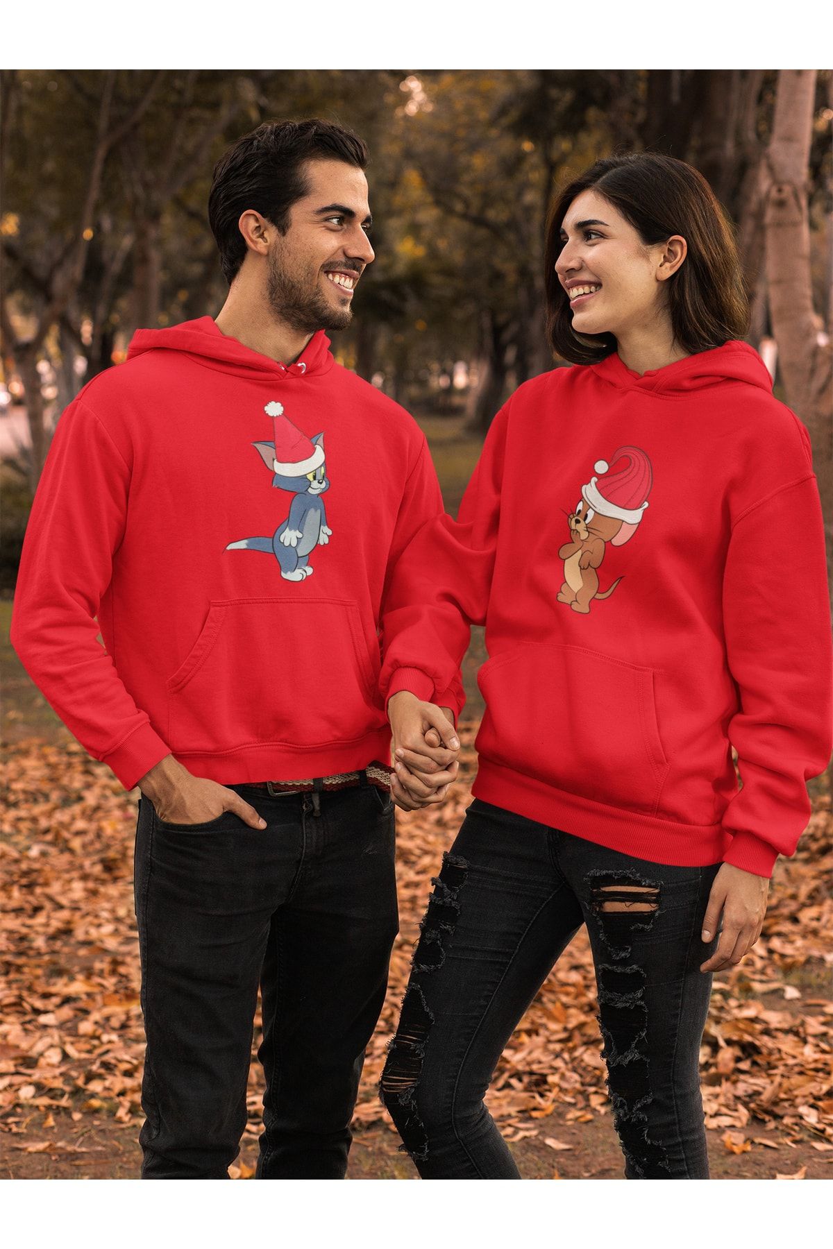 TEENS New Year's Tom and Jerry Printed Lover Couple Combination