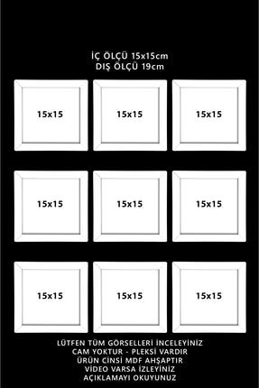 9 Adet 15x15 Beyaz Çerçeve Mdf Yapıştırabilir-asabilir Kullanabilirsiniz karebeyazçerçeve