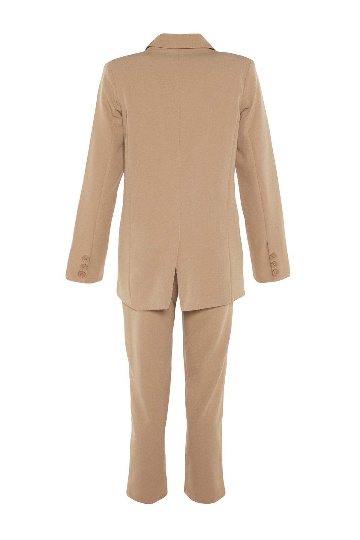Trendyol Modest-Nerzfarbenes Blazer-Jacken-Hosen-Set aus gewebtem Oberteil und Unterteil TCTAW23US00132 8