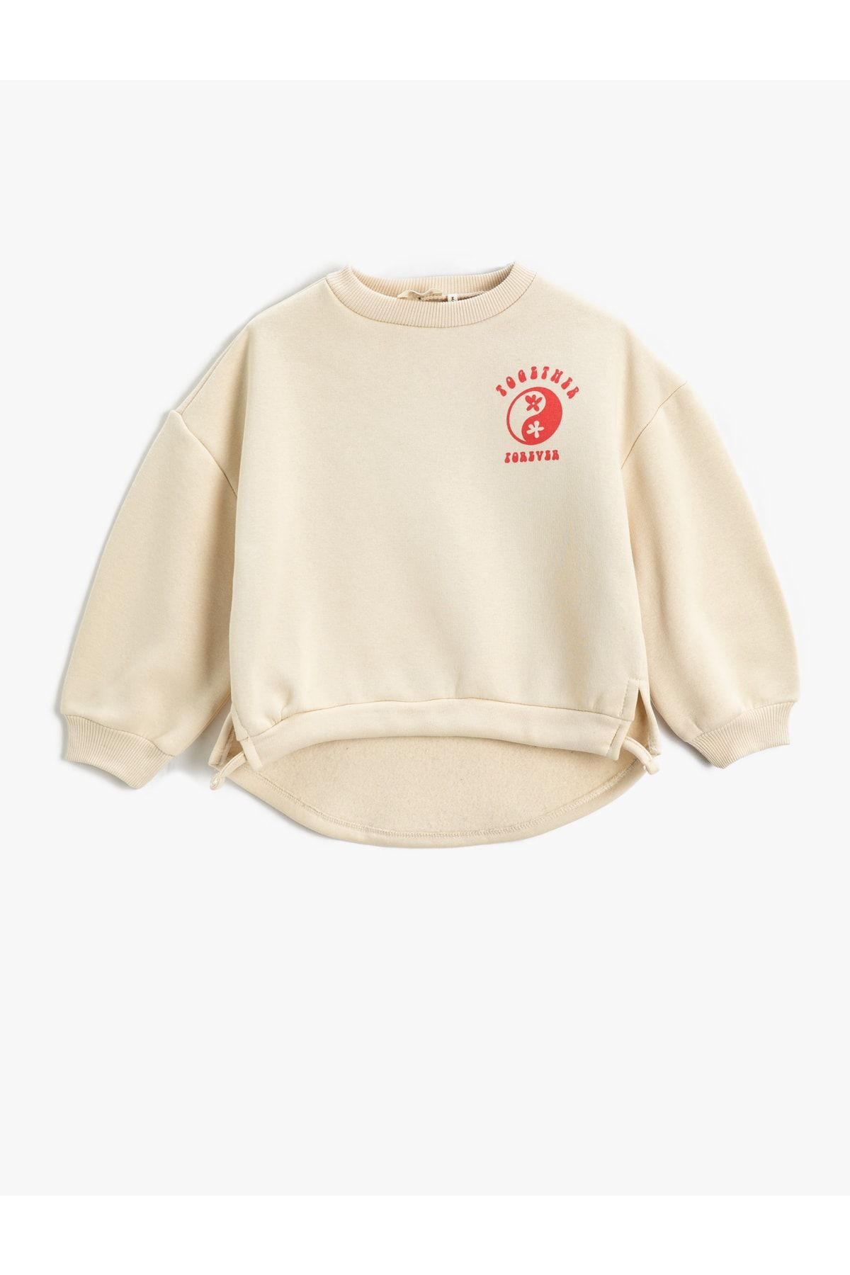 Koton Sweatshirt Ecru Regular Fit Fast ausverkauft