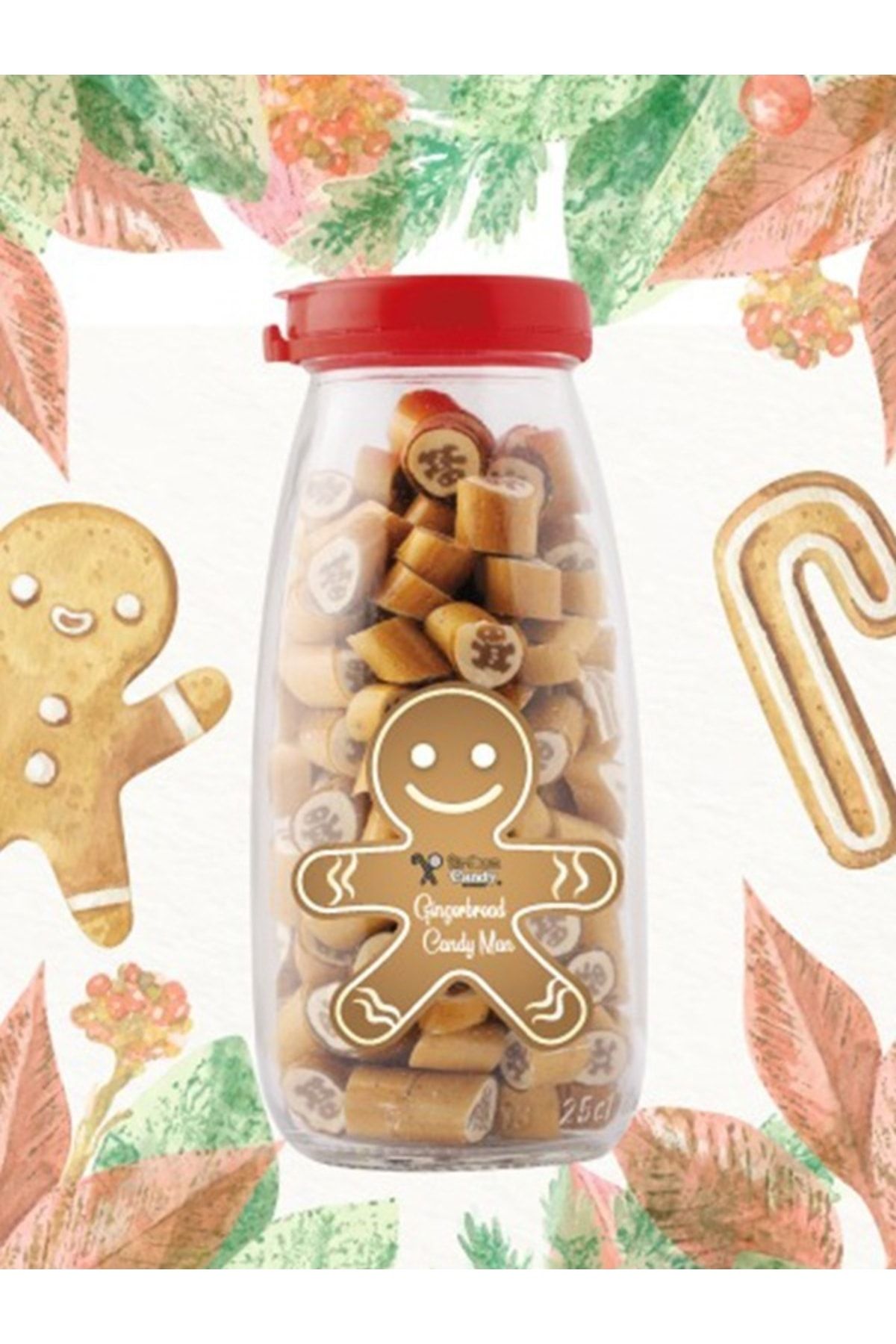 Artisan Candy Artisan Gingerbread Cookie Candy Man / Zencefilli Çörek Adam Akide Şekeri (180 GR)