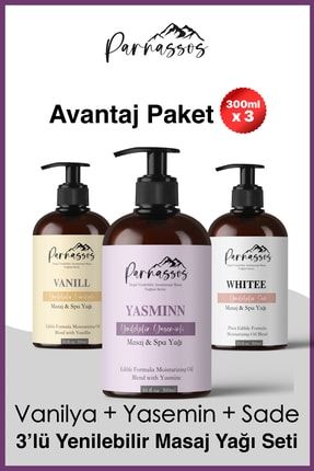 Yasemin Özlü Vanilyalı White Duyusal Ve Afrodizyak Etkili Aromaterapi Masaj Yağı Seti 300ml PRYSMVNLWHT301