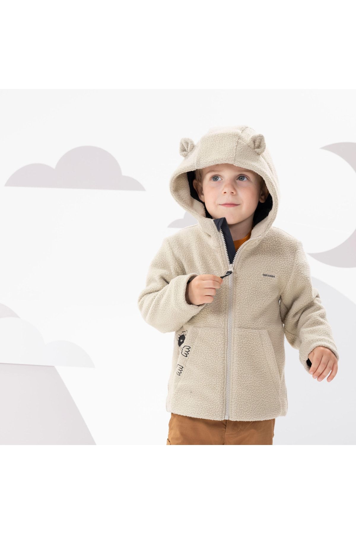 Decathlon کاپشن بچگانه Quechua Mh500 بژ اورجینال