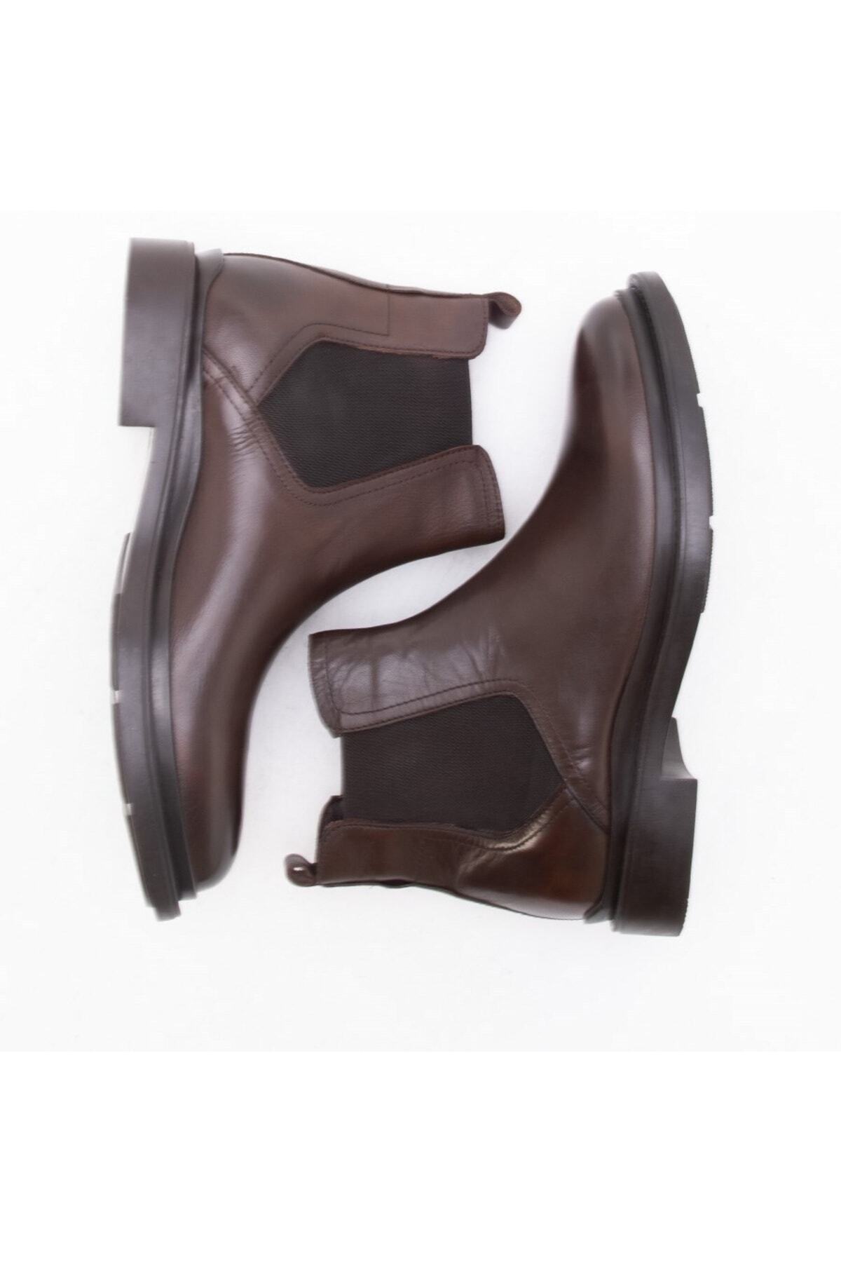 Pierre Cardin  Erkek Kahverengı Hakıkı Derı Bot 77086 - Görsel 4