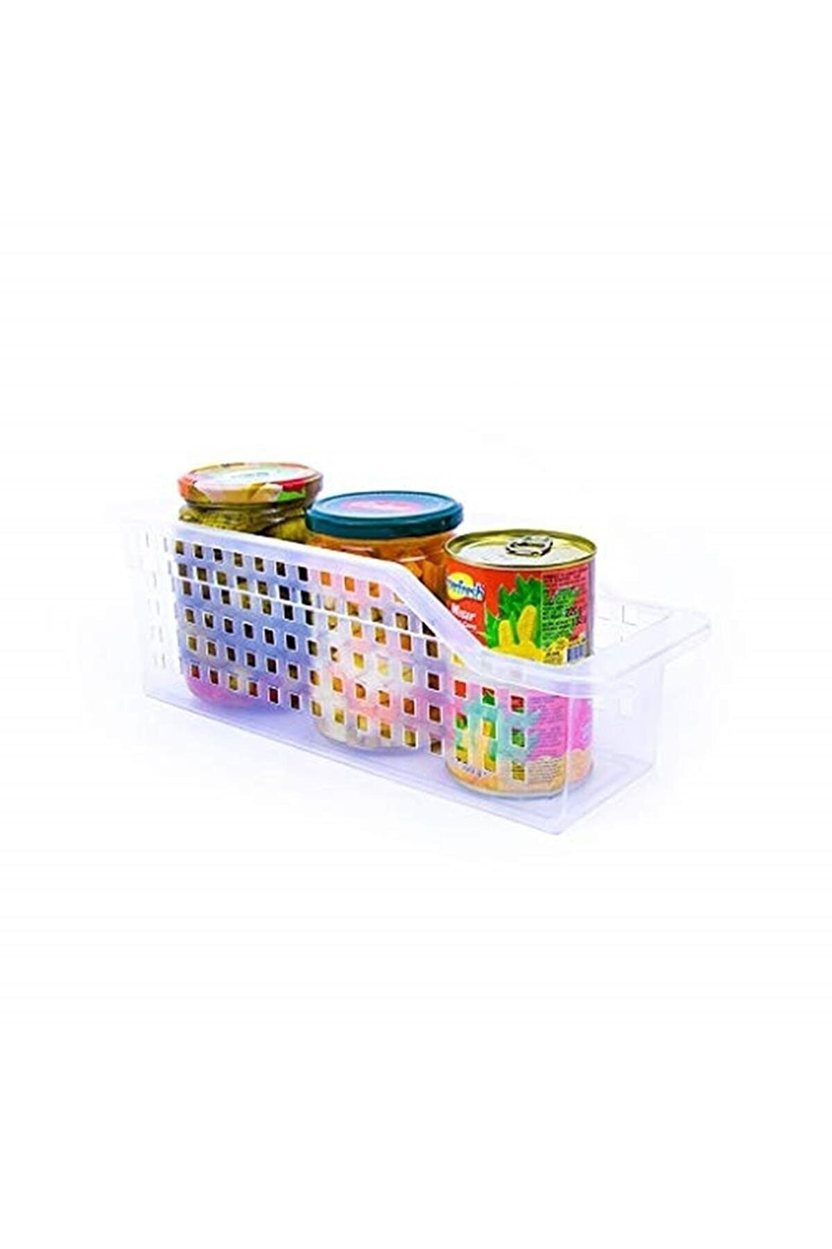 Dükkanönü-3 Pieces Transparent Decobella Refrigerator - Vegetable Fruit Basket, Kitchen Bathroom Countertop Organizer 2
