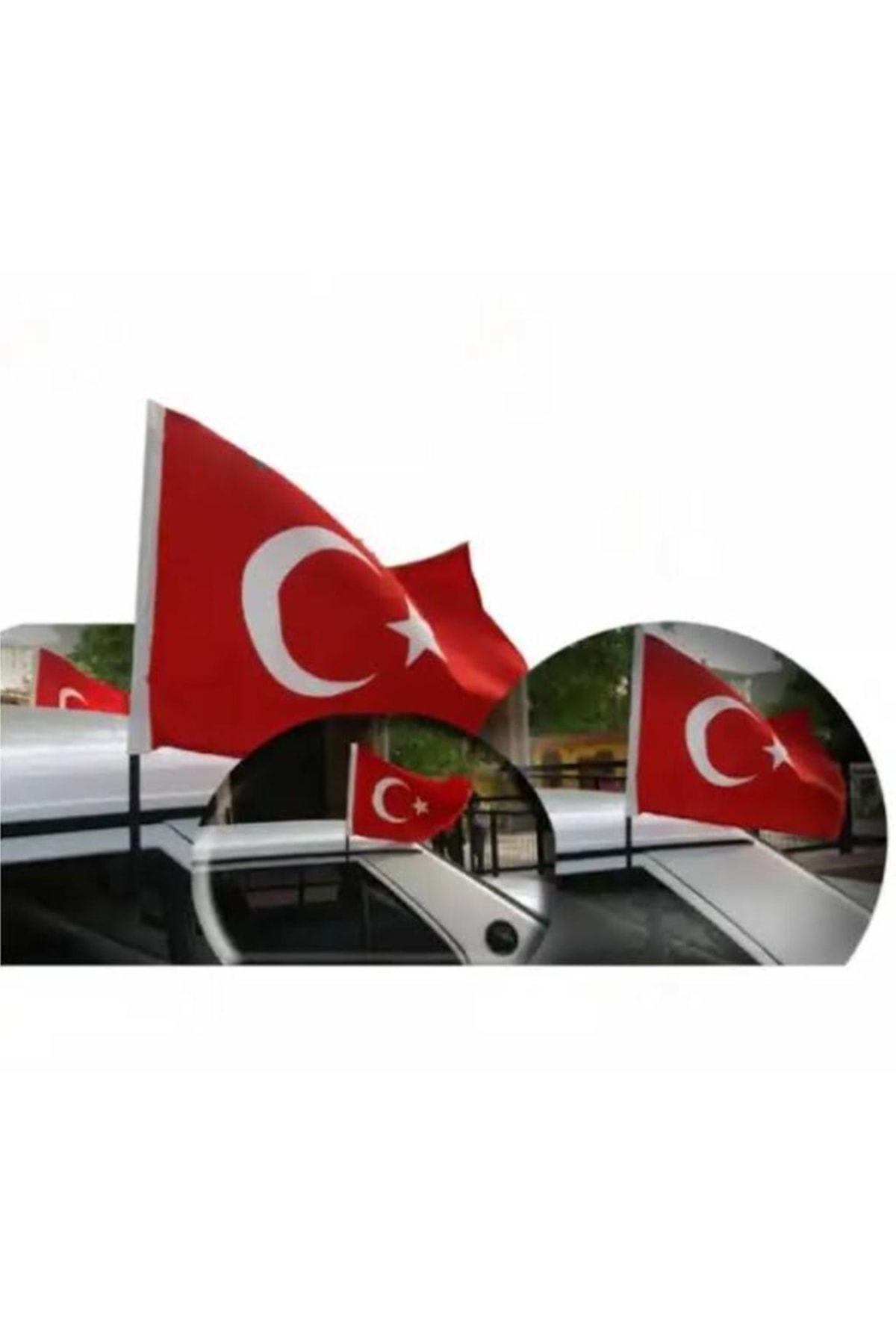 SAMESA HEDİYELİK Araç Bayragı Araba Camı Için Türk Bayrağı Konvoy Bayrağı - Araç Camı Flama ( 45 X 30 Cm )