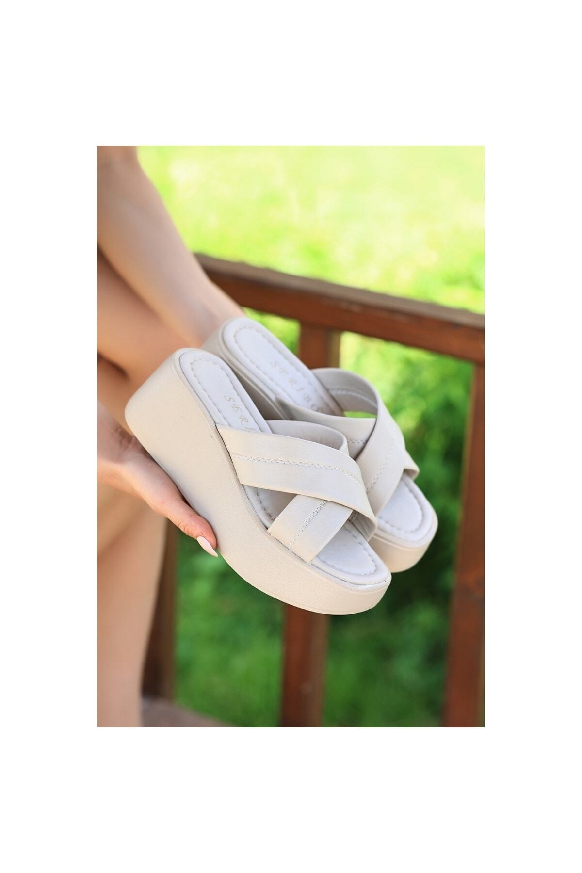 Kadın Ten Oben Ten Cilt Dolgu Topuk Terlik