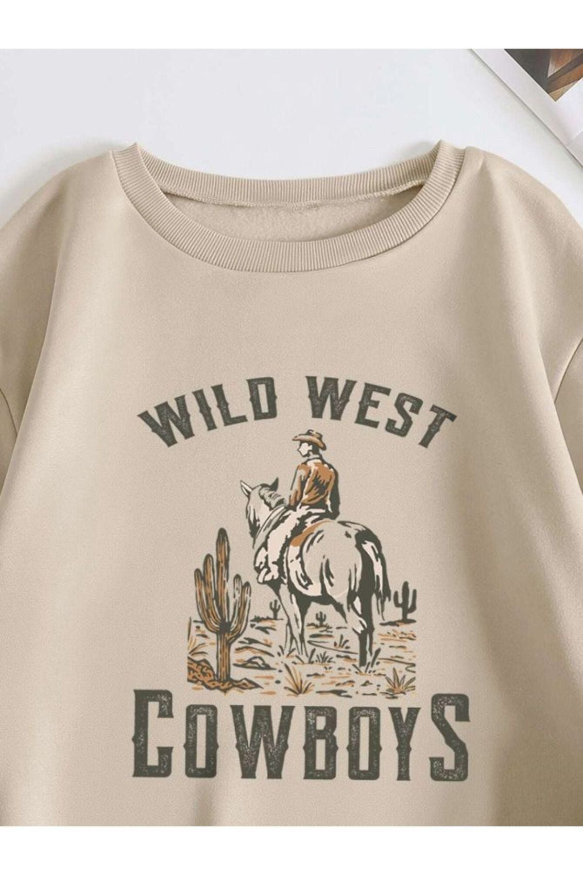 Wild West cowboys crewneck
