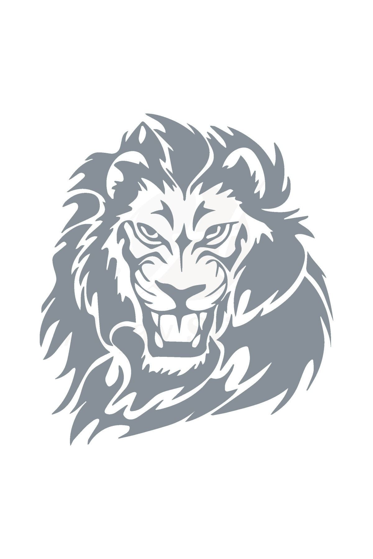 Akçay Sticker-Lion Sticker Lion Auto Sticker Car Sticker Rigging Sticker Gray 15cm X 13cm 1