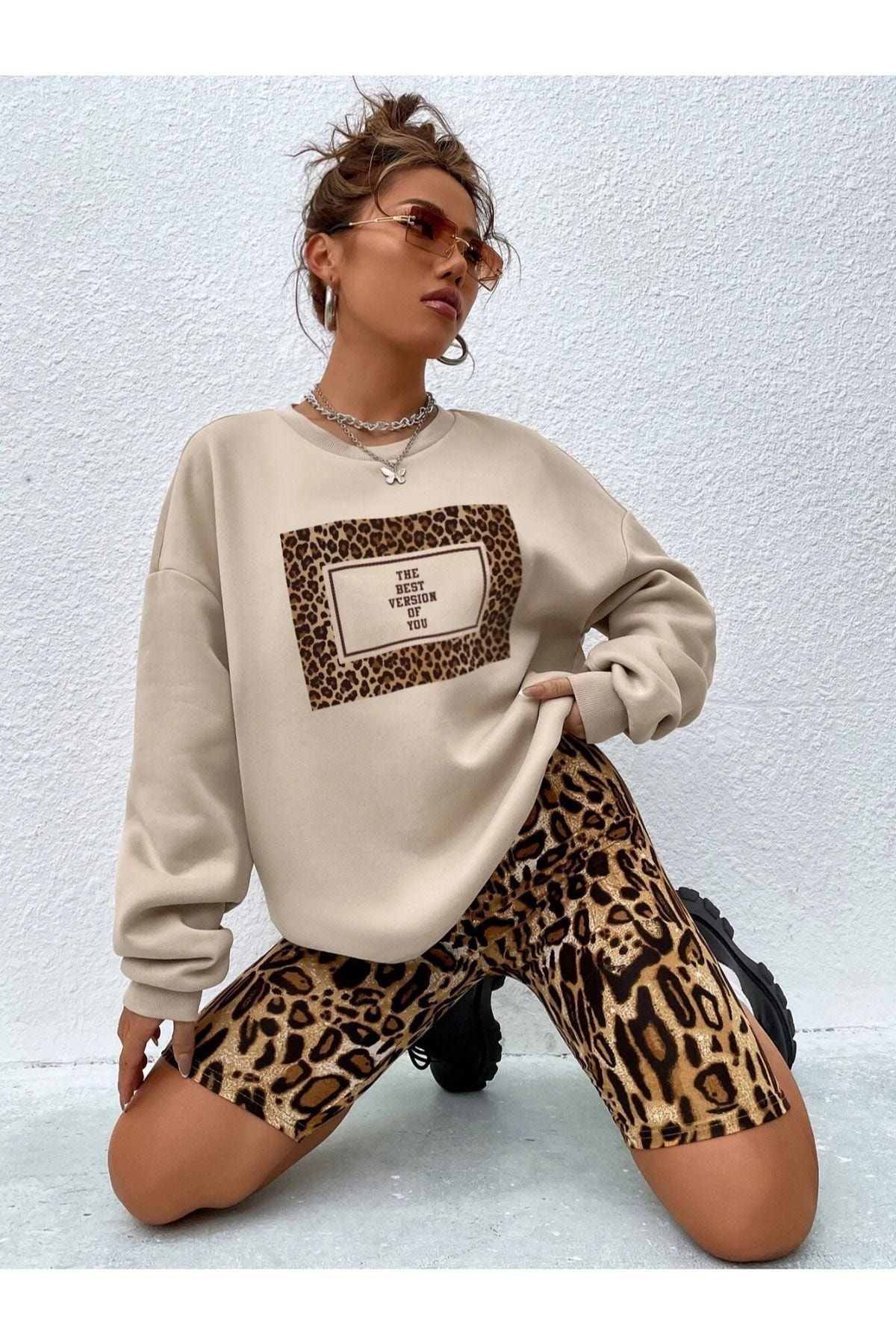 Cheetah print sweatsuit hot sale