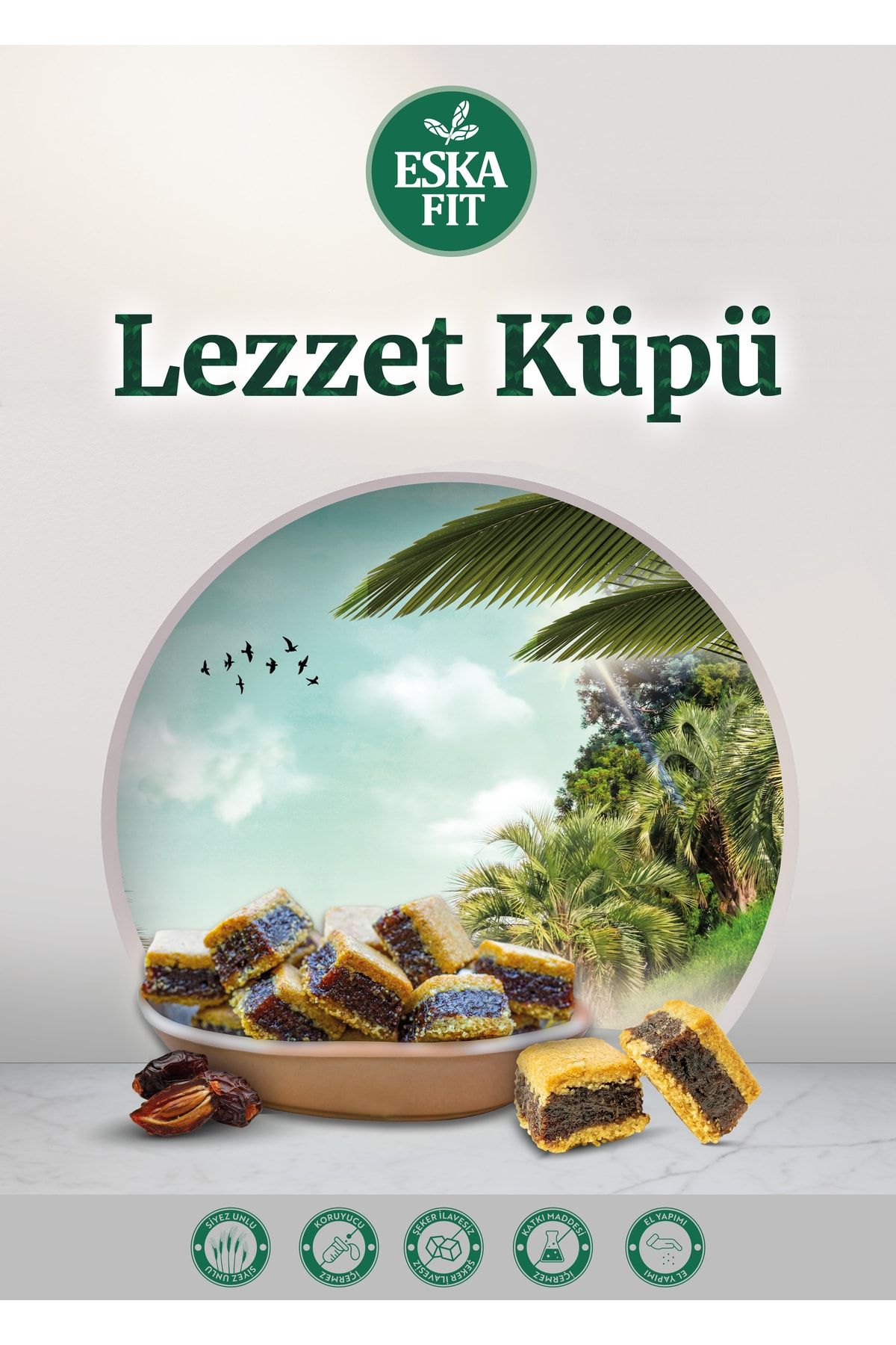 Eskafit Şekersiz Hurmalı Mamul Karma Paketleri (1 SET = 15 PAKET) ZO8153