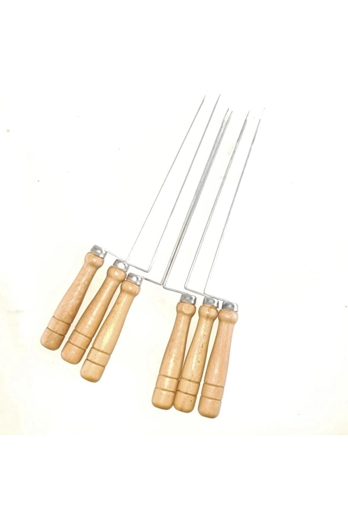 Element Erzurum Cağ Kebap Şişi Tahta Saplı Çağ Şiş (KALIN) - 12 Adet