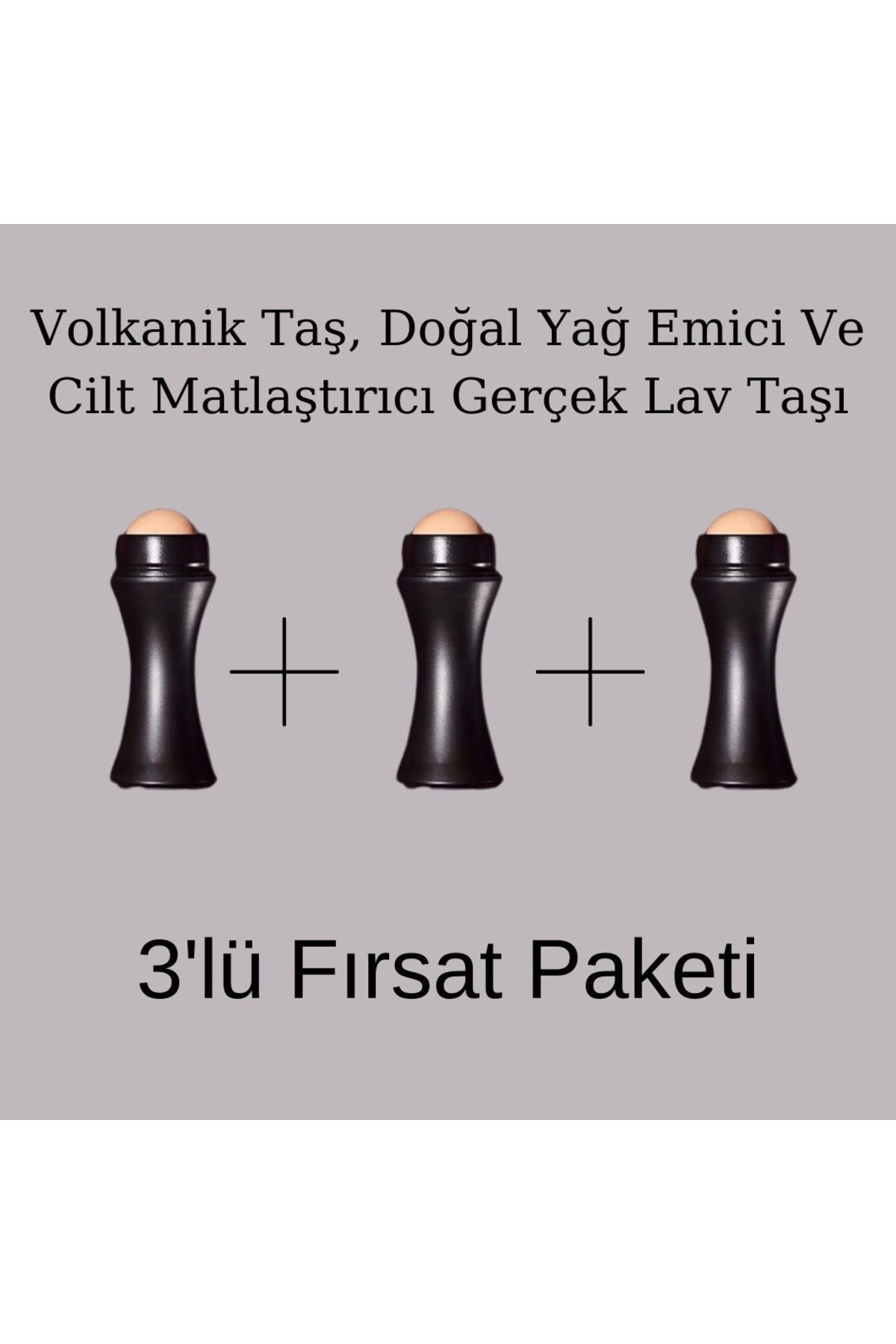 LA GAGGA Volkanik Taş, Doğal Yağ Emici Ve Cilt Matlaştırıcı Gerçek Lav Taşı 3 Adet