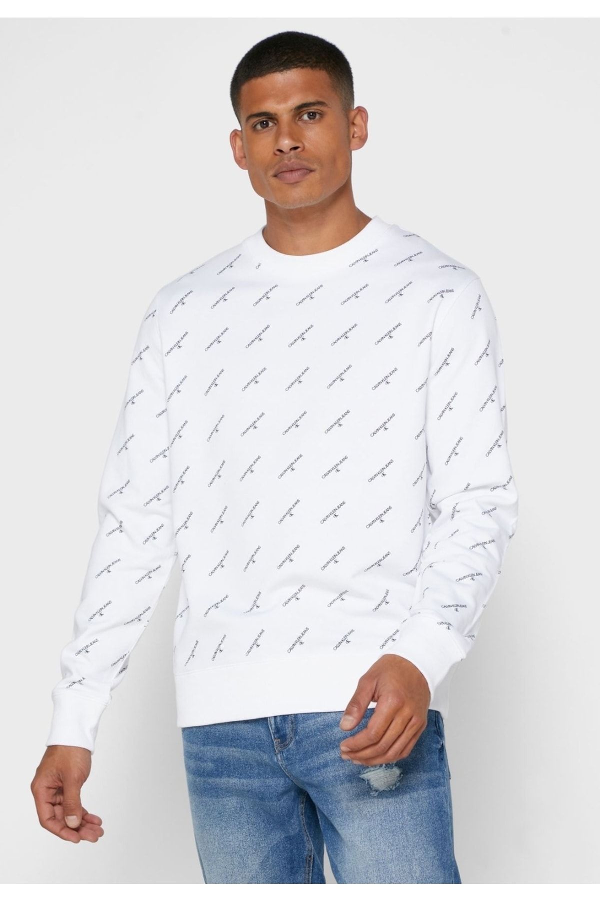 Calvin Klein - Monogram Print Jeans Trendyol Sweatshirt