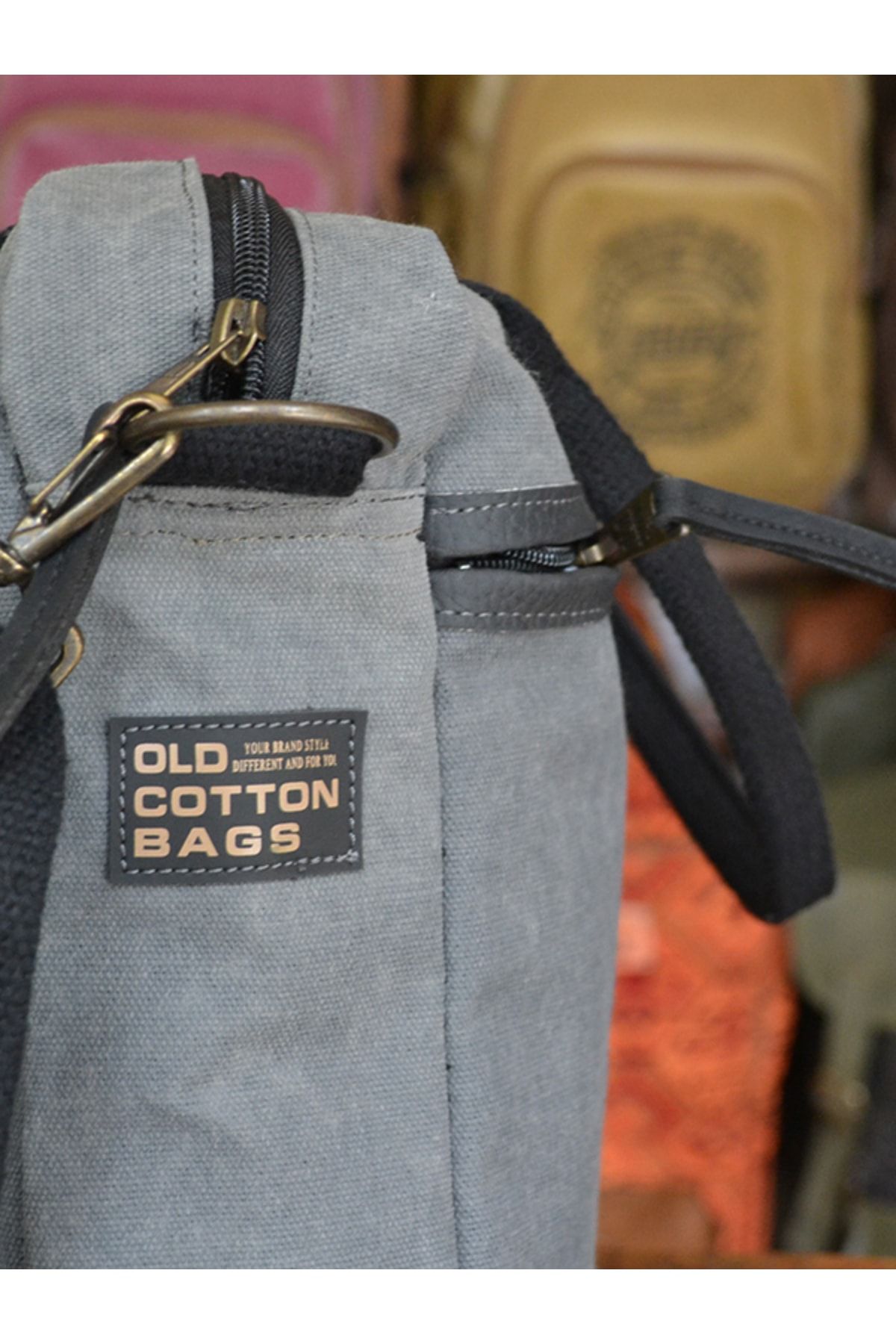 old cotton cargo 7199 Dolgado Outdoor Kamp Okul Günlük Vintage Eskitme Su Geçirmez Kumaş Otantik Postacı Çantası LR10370