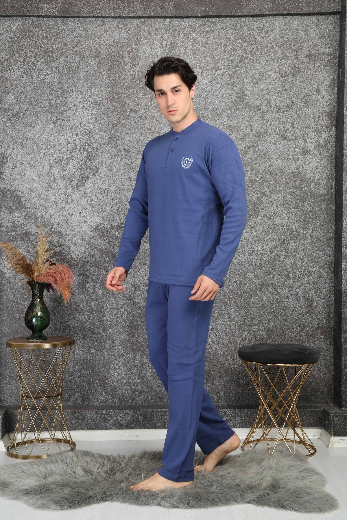 Rimoli %100 Pamuklu Süprem Erkek Pijama Takımı 1065 ZR7659