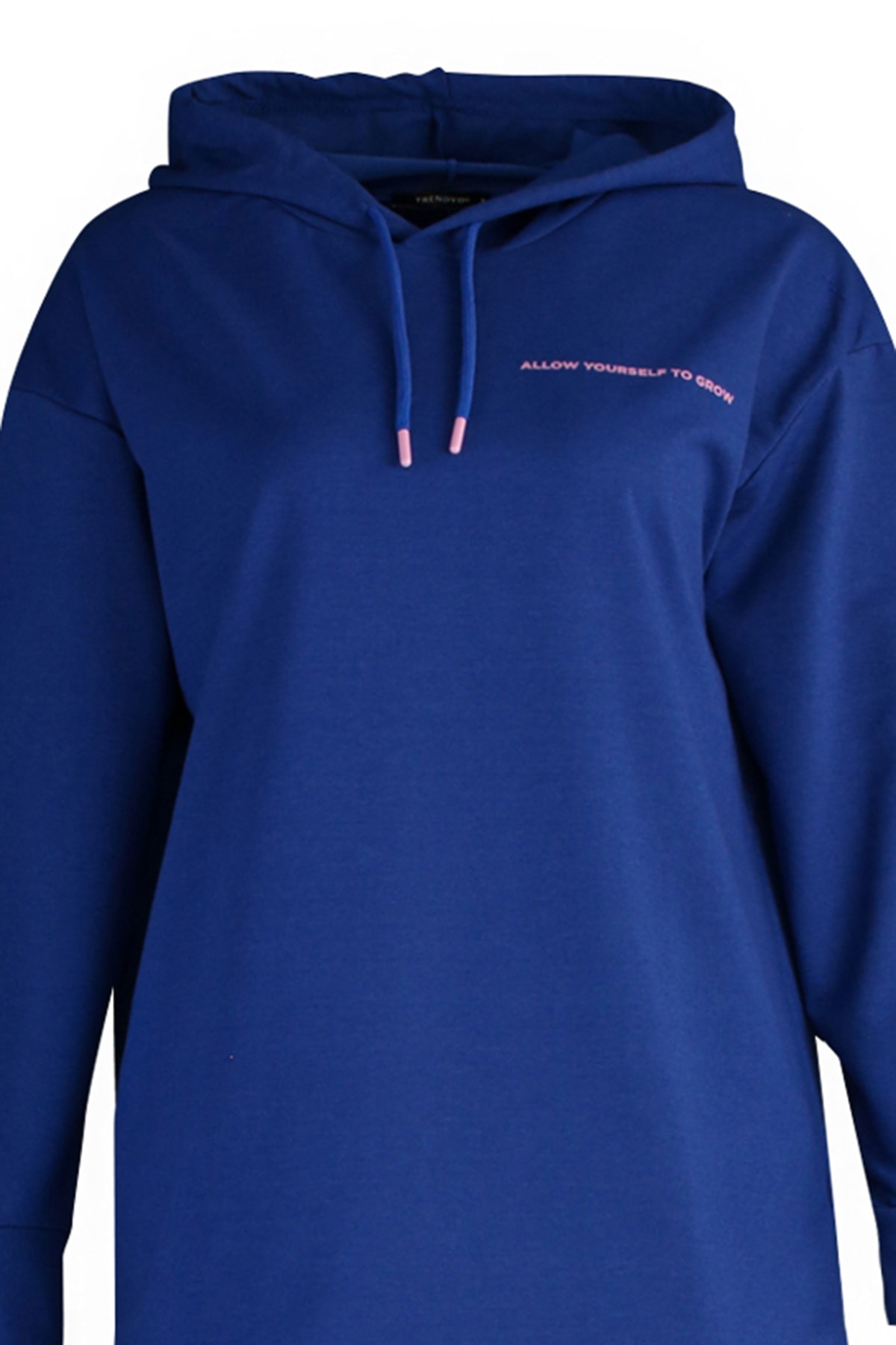 أزرق بلون الكوبالت بغطاء رأس سلوغان مطبوع طقم بدلة...