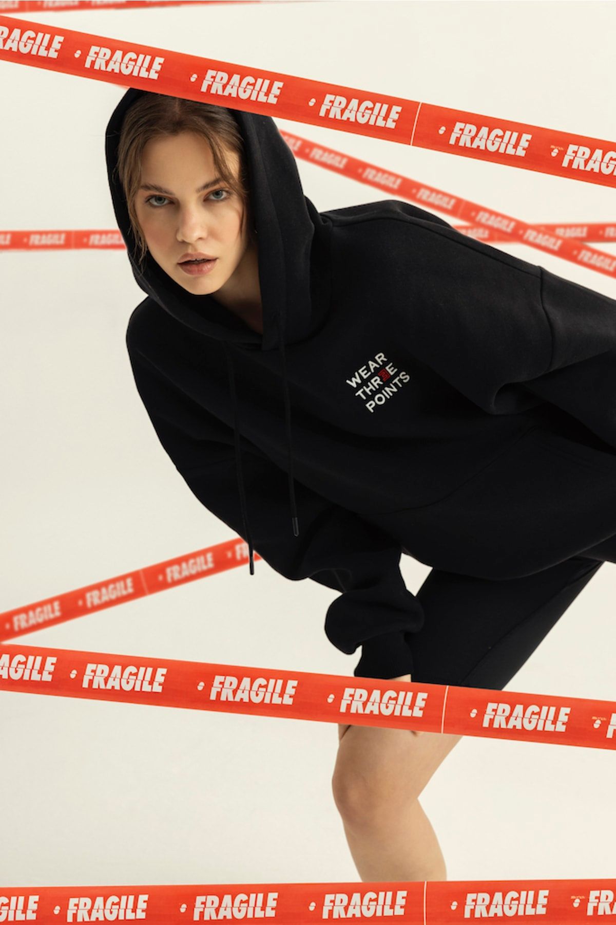 Wear Three Points-The Glass Ceiling Black Hooded Hoodie 2