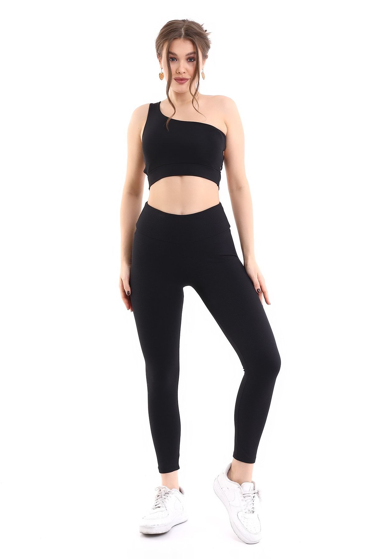 Winmoda34 Colanți Termici Pentru Damă Cu Nervuri Ridicate Femeie - XL