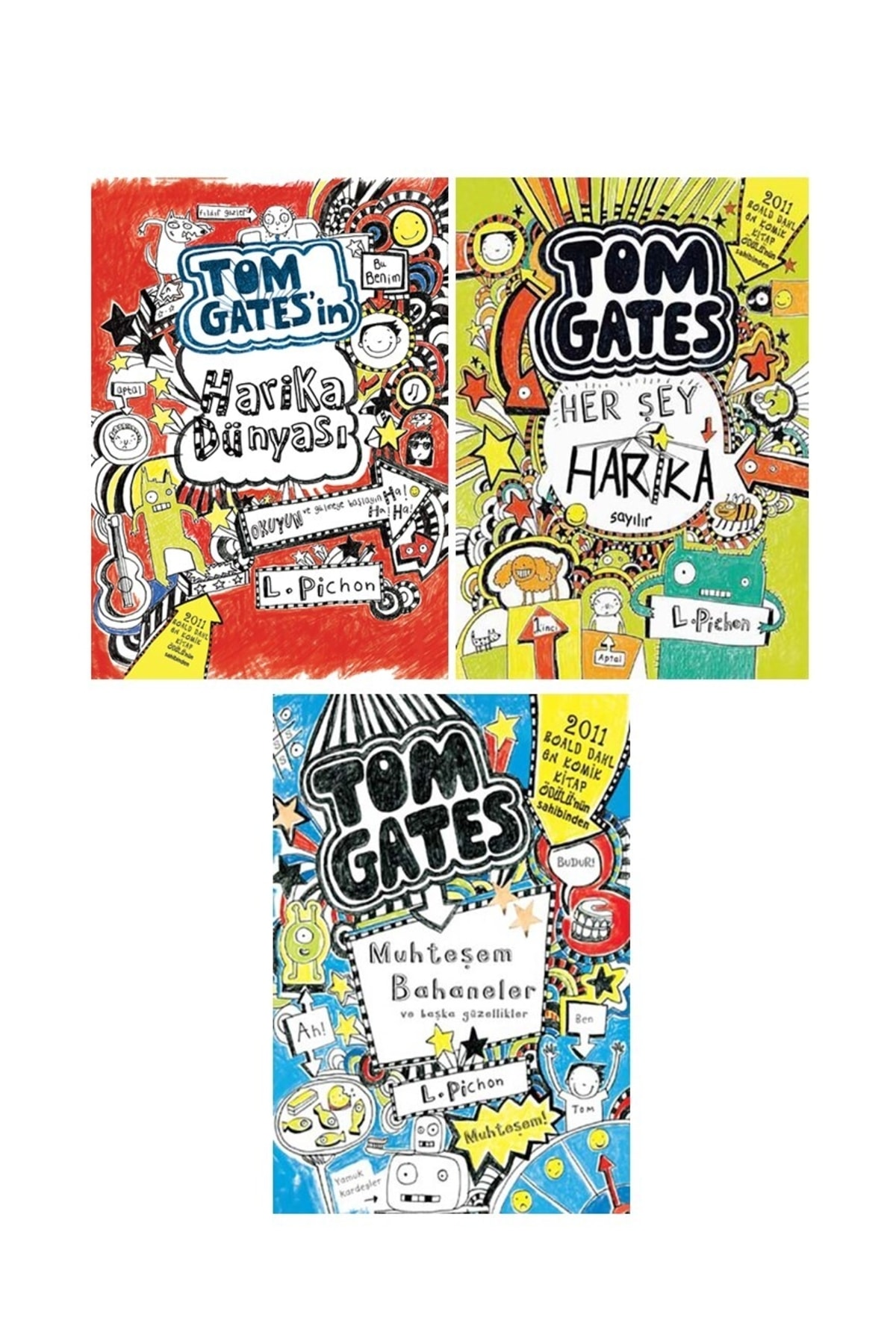 Tudem Yayınları Tom Gates 1-2 ve 3.üncü Kitaplar-Liz Pichon