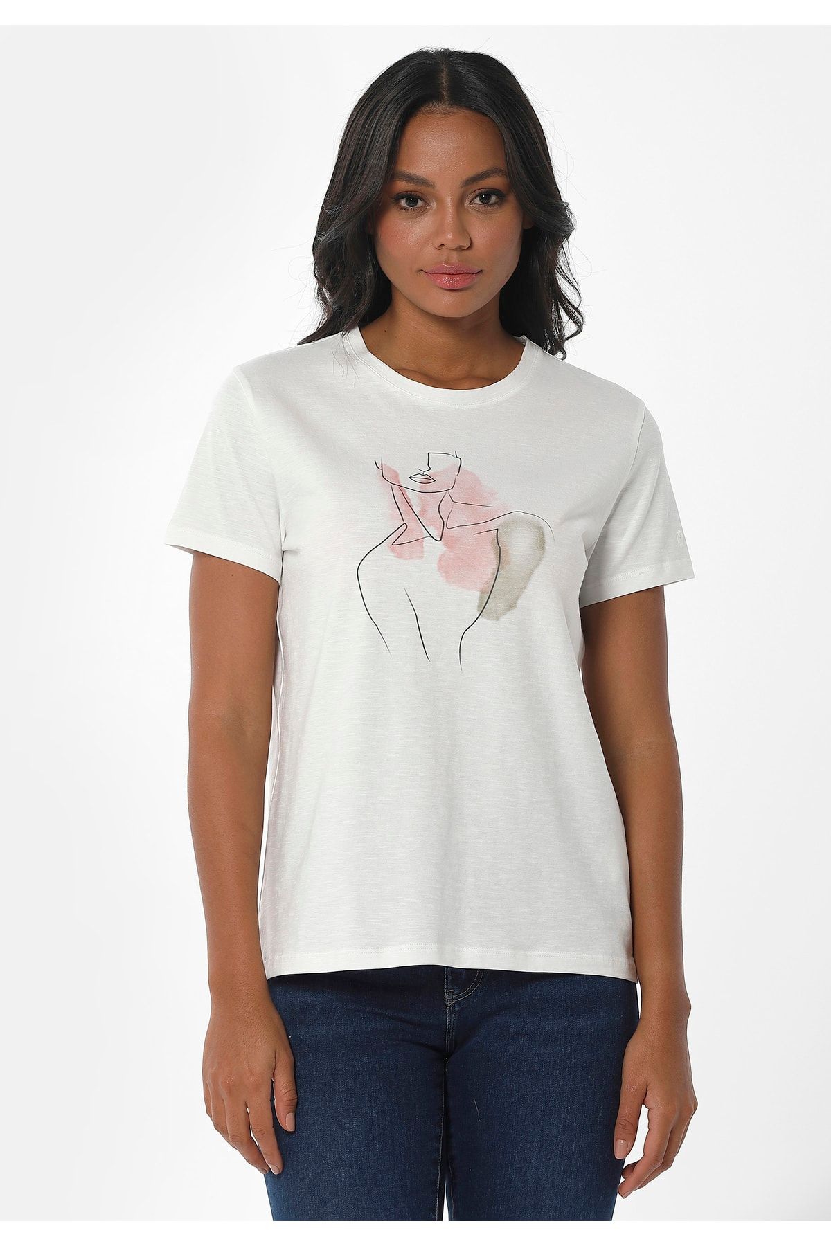 ORGANICATION T-Shirt Beige Slim Fit