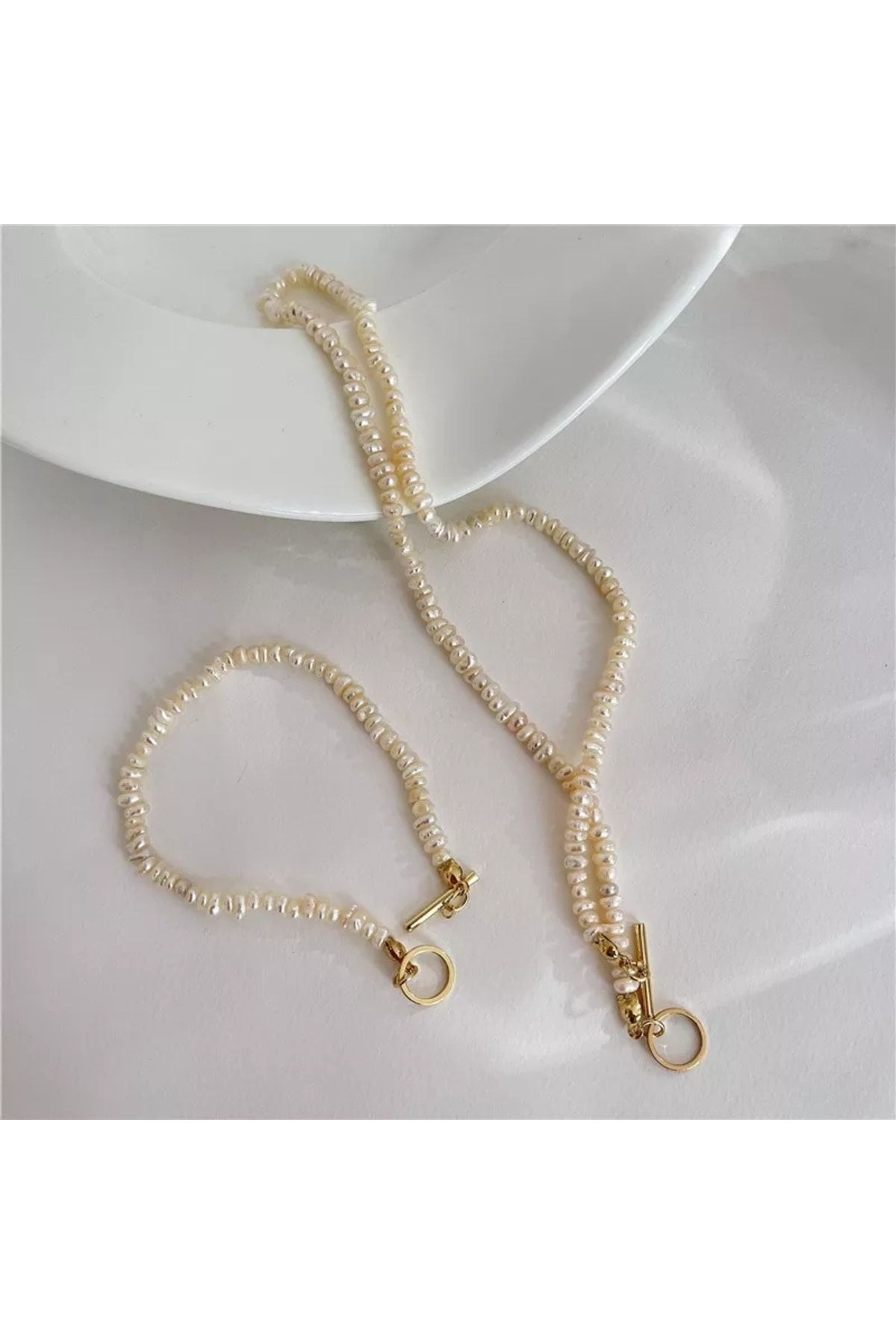 ASLIPEARL JEWELRY FASHION Jewelry Set Beige Stylish night