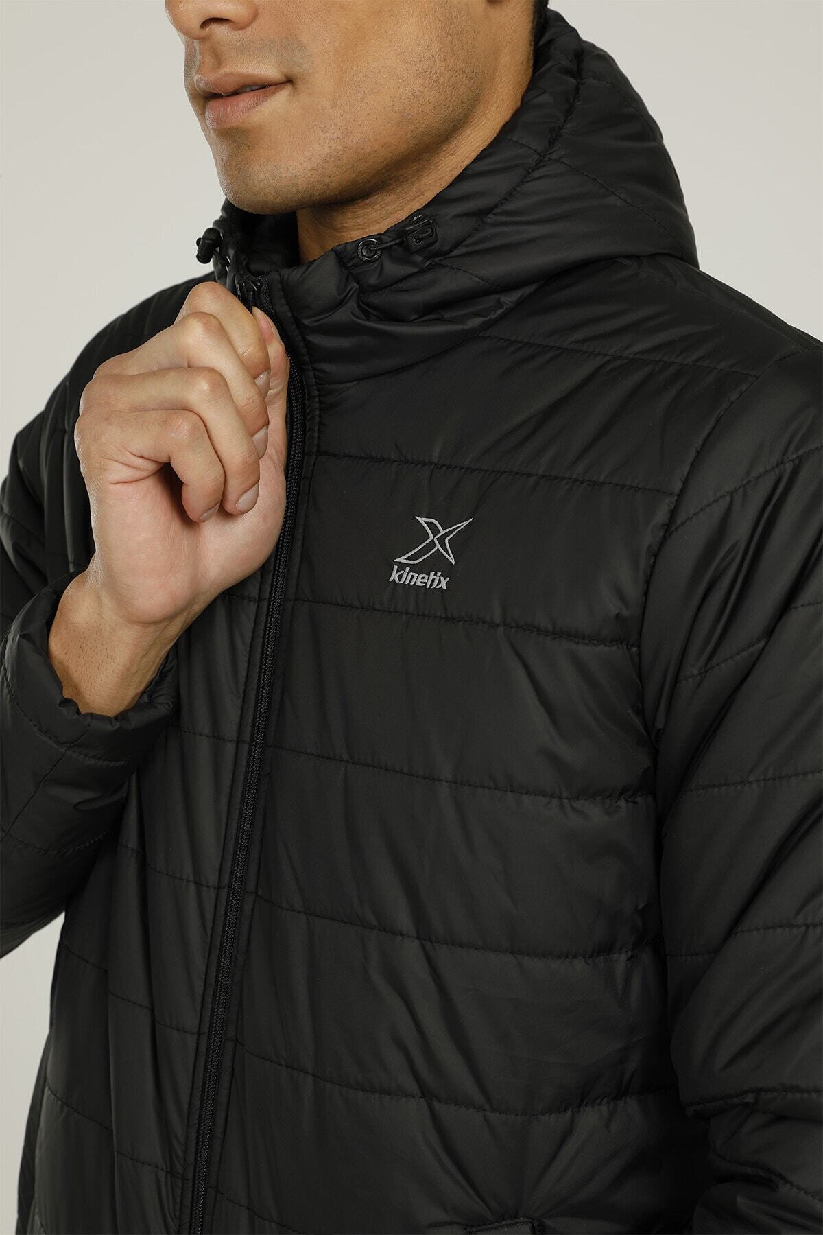Kinetix-M-luras Coat 2pr Черно мъжко късо палто 4