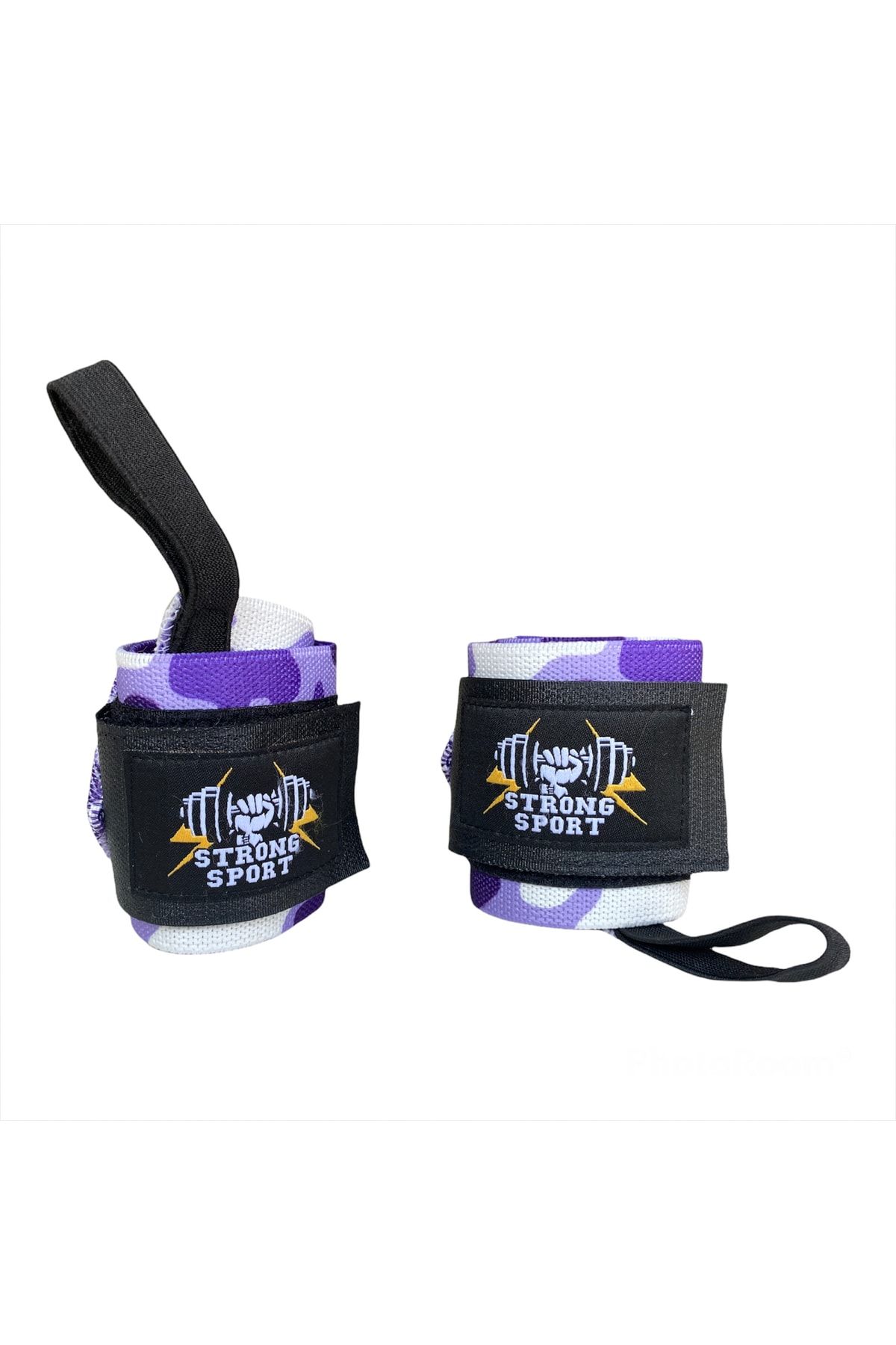STRONG SPORT Fitness Crossfit Body Ağırlık Ünisex Destek Bilekliği Mor 2 Adet CR10339
