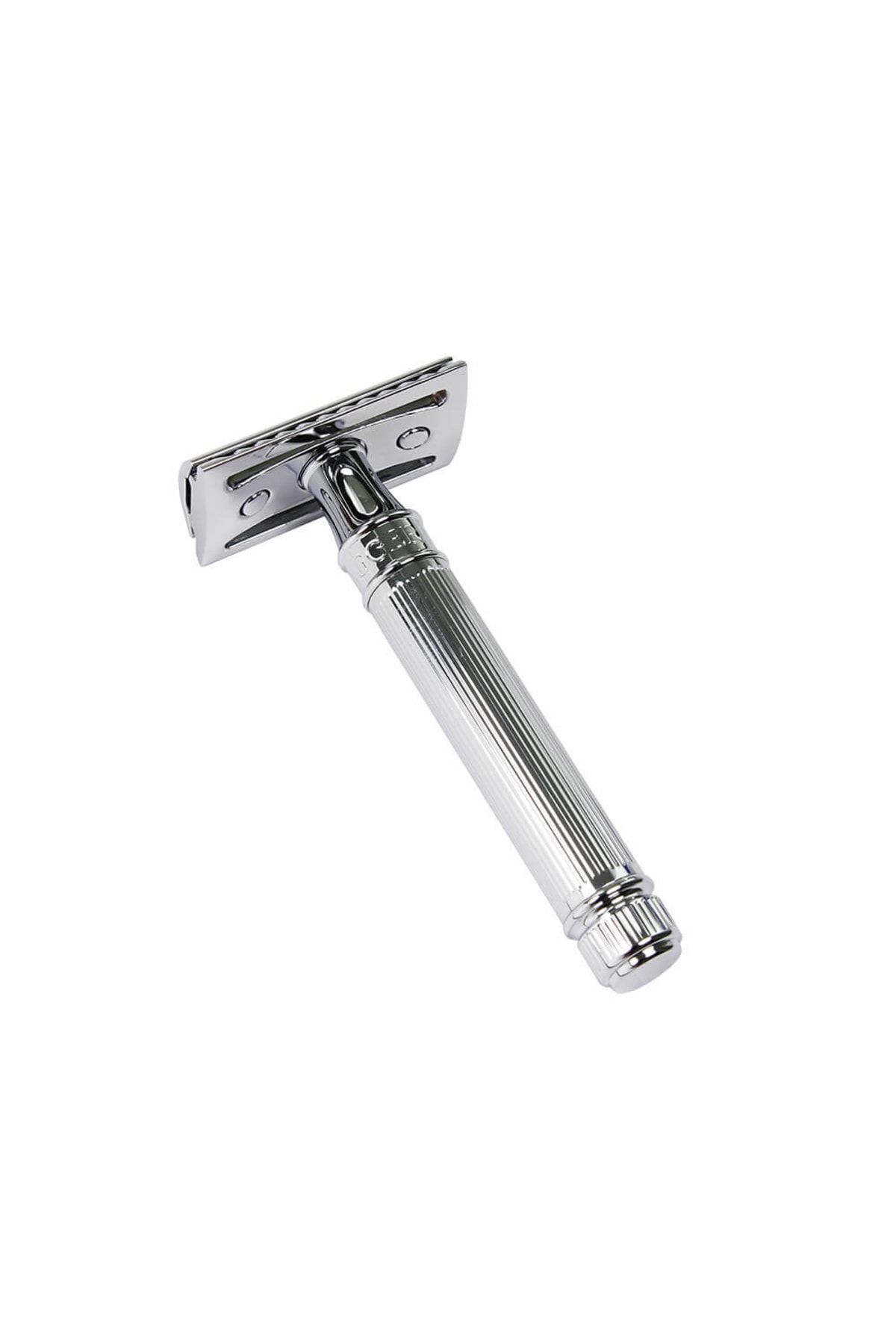Edwin Jagger-De89 Lbl Striped Chrome Plated Handle Razor Beard Shaver Chrome Plated Classic 6