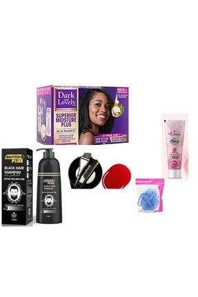 Dark And Lovely Kalıcı Saç Düzleştirici Set Tarak Boya Kabı Lif Softto Plus Şampuan El Kremi DSset02r