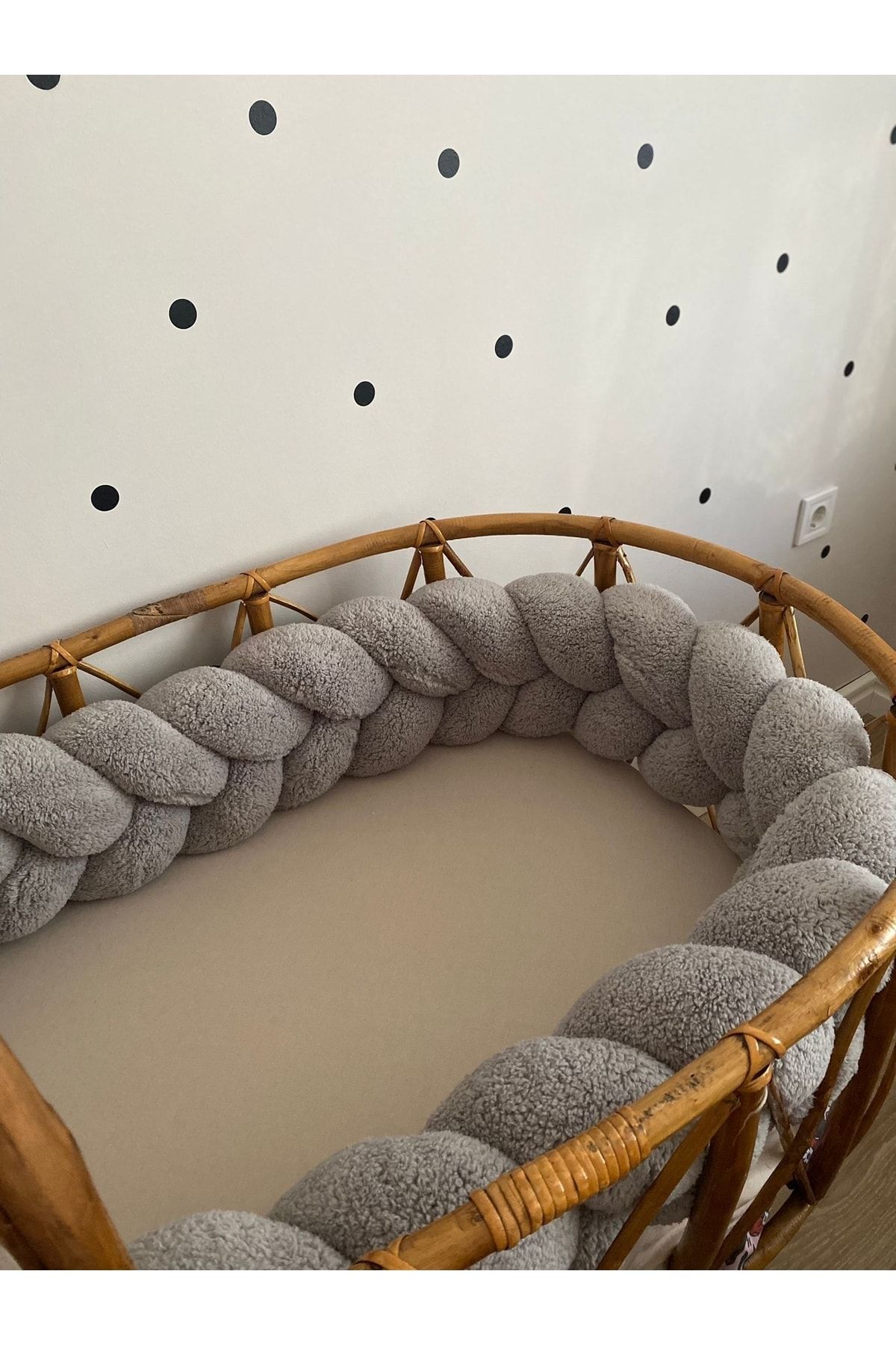 düğüm yastık-500 Cm - 3 Knitted - Gray Puffy Fabric 1