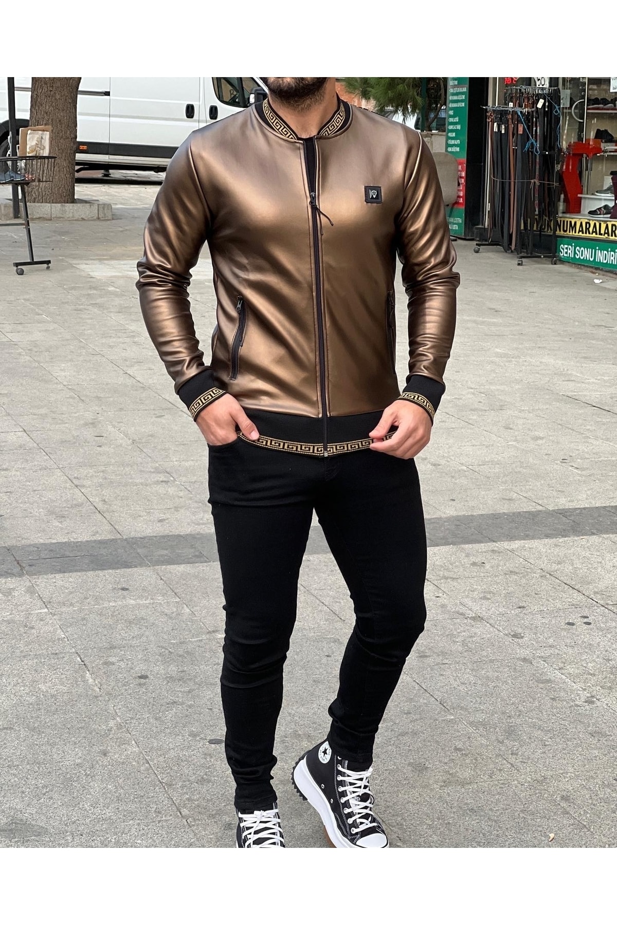 کاپشن مردانه قهوه ای rvs moda | DRM1 اورجینال - تصویر 2