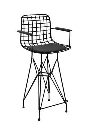 Knsz Orta Boy Tel Bar Sandalyesi 1 Li Mağrur Syhsyh Kolçaklı 65 Cm Oturma Yüksekliği MB.SND.05.01.01.601