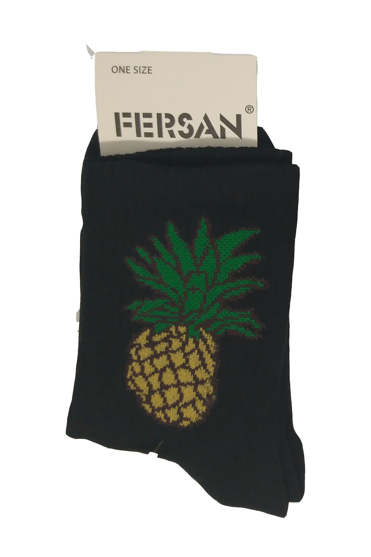 College Pineapple Patterned Women's Socks